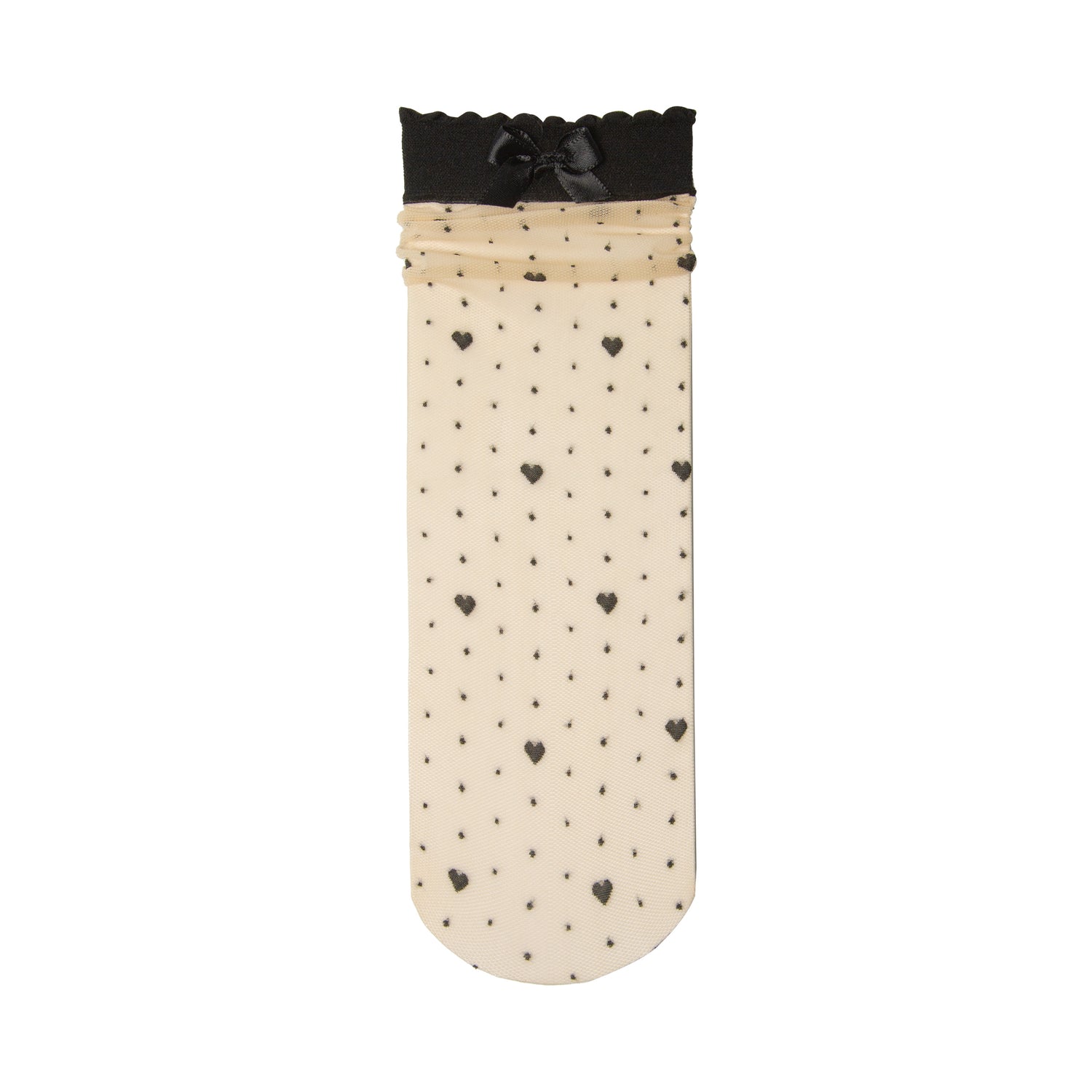 Women's Bow Heart Polka Dot Jacquard Ankle Socks