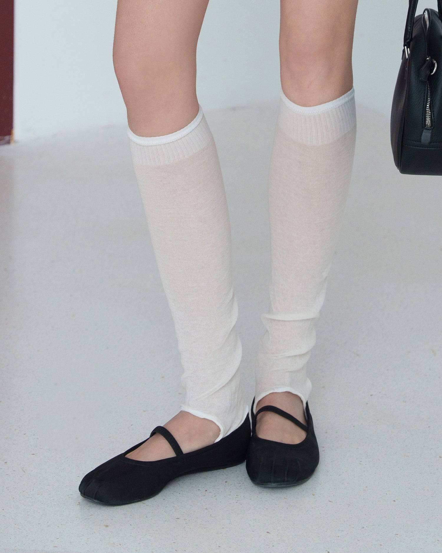 Women's High Ribbed Stirrup Leg Warmers