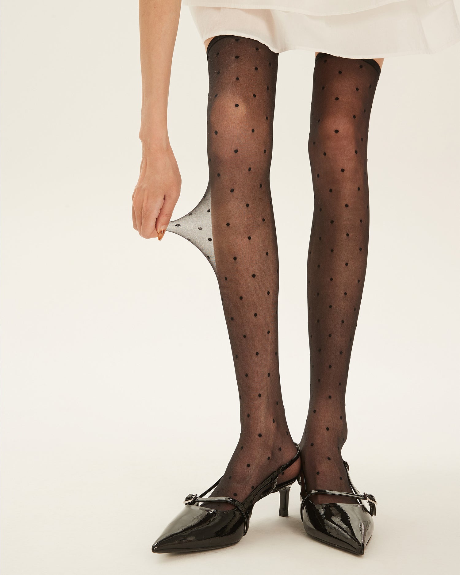 Women's Sheer Breathable Over-the-Knee Polka Dot Socks