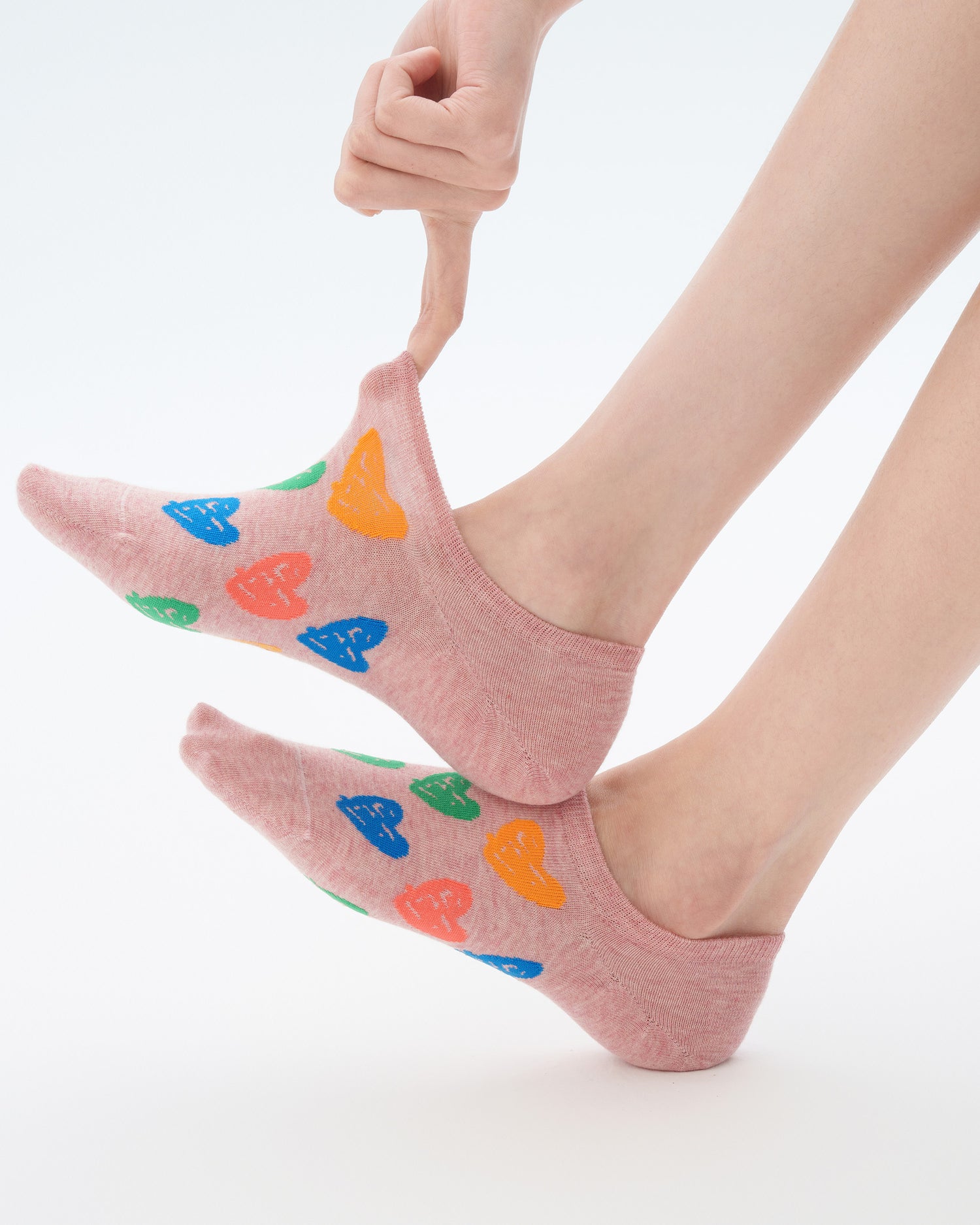 Women's Heart Pattern No-Show Socks