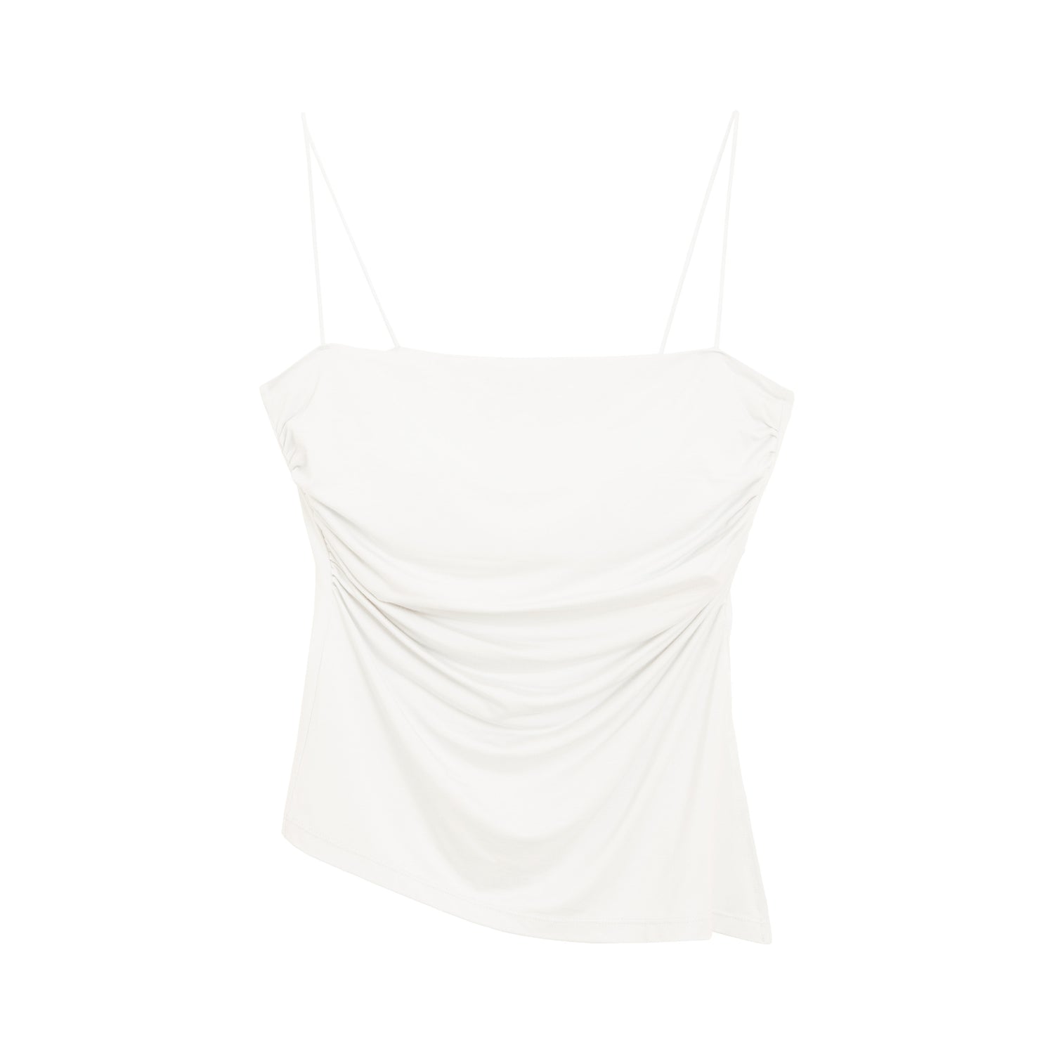 Slimming Ruched Split Cami with Built-in Bra Wireless