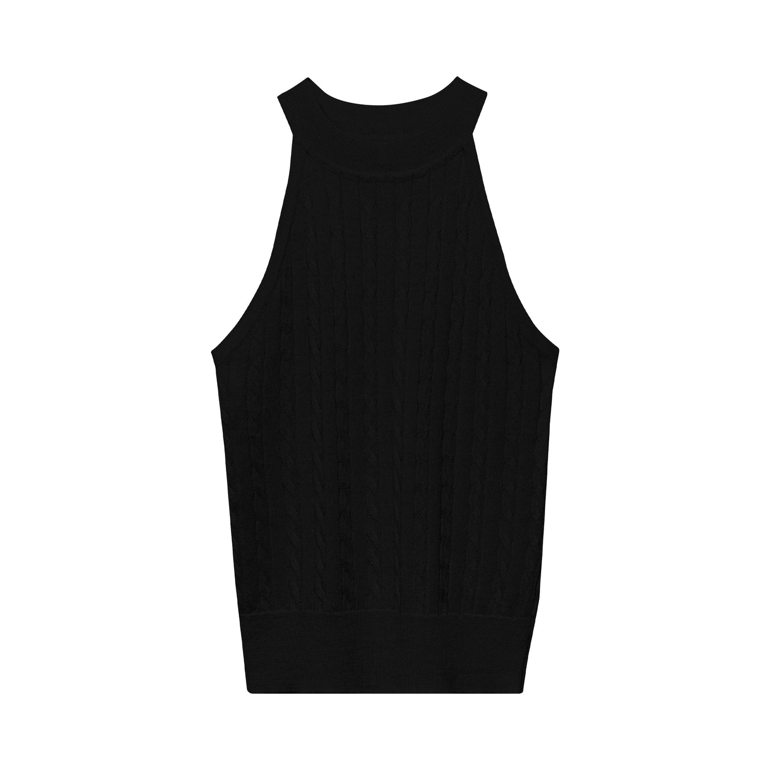 Soft halter backless sleeveless top