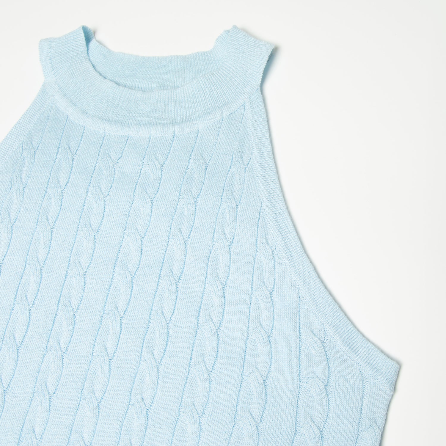 Soft halter backless sleeveless top