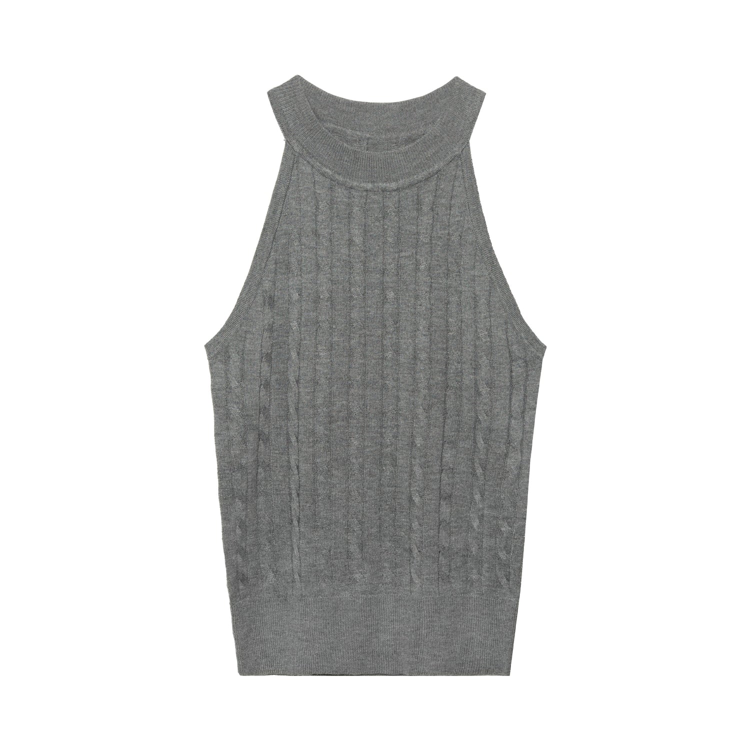 Soft halter backless sleeveless top