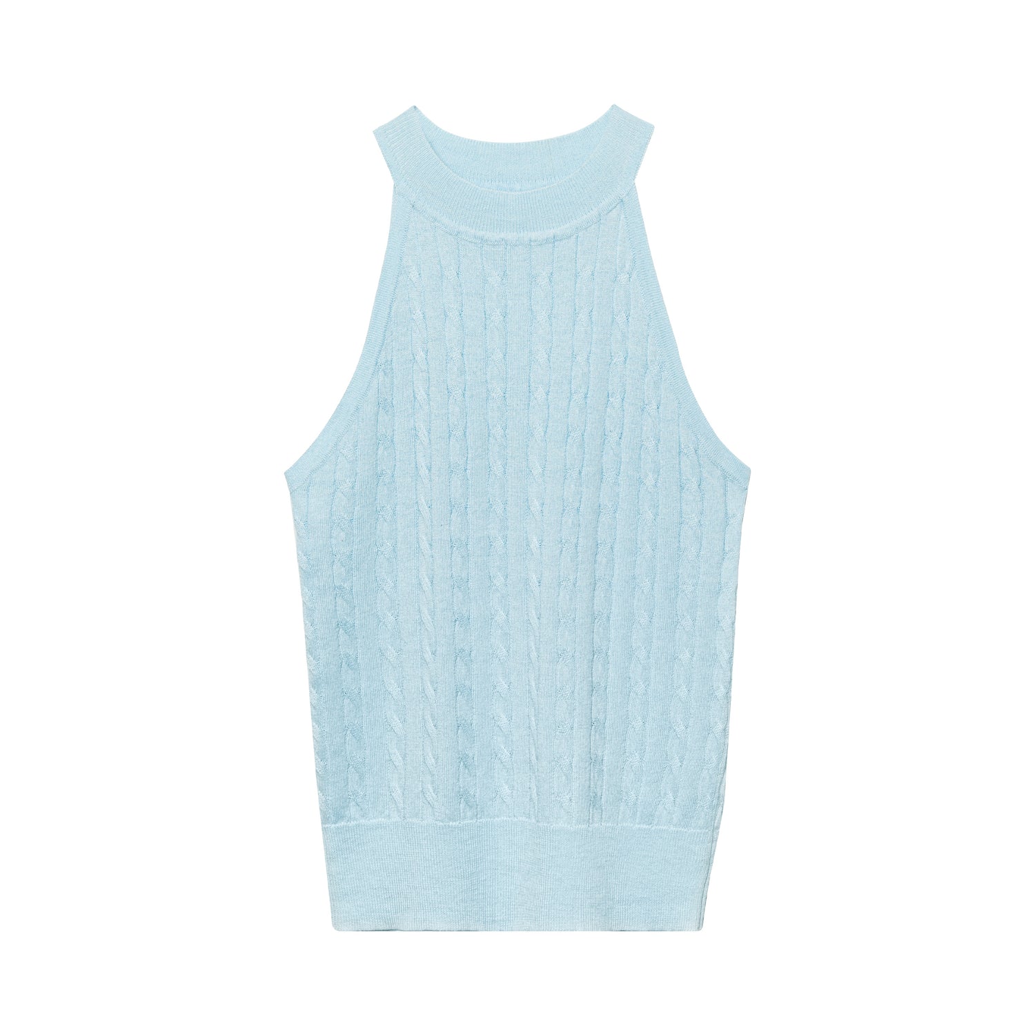 Soft halter backless sleeveless top