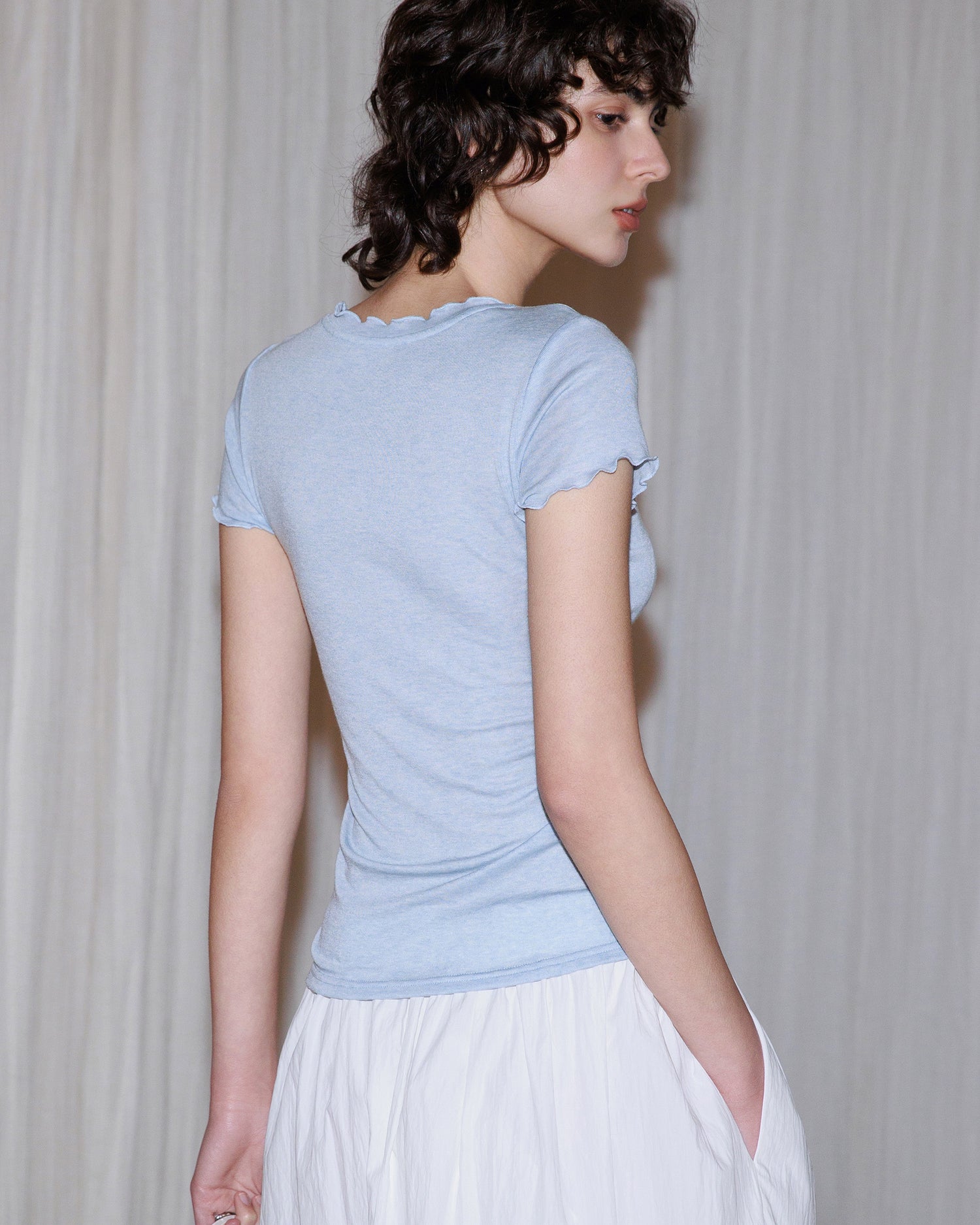 Women’s TENCEL™ Wool Lettuce-Edge T-Shirt