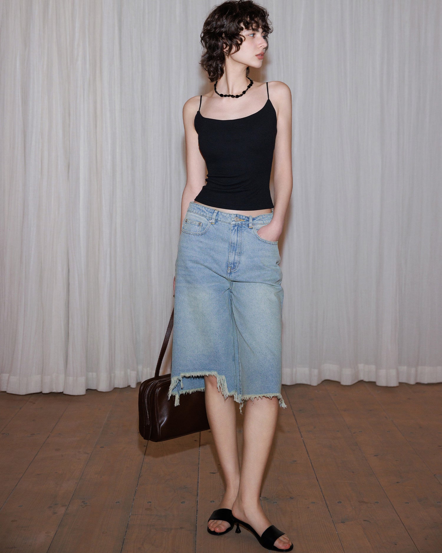 Ribbed Stretch Camisole with Built-in Bra