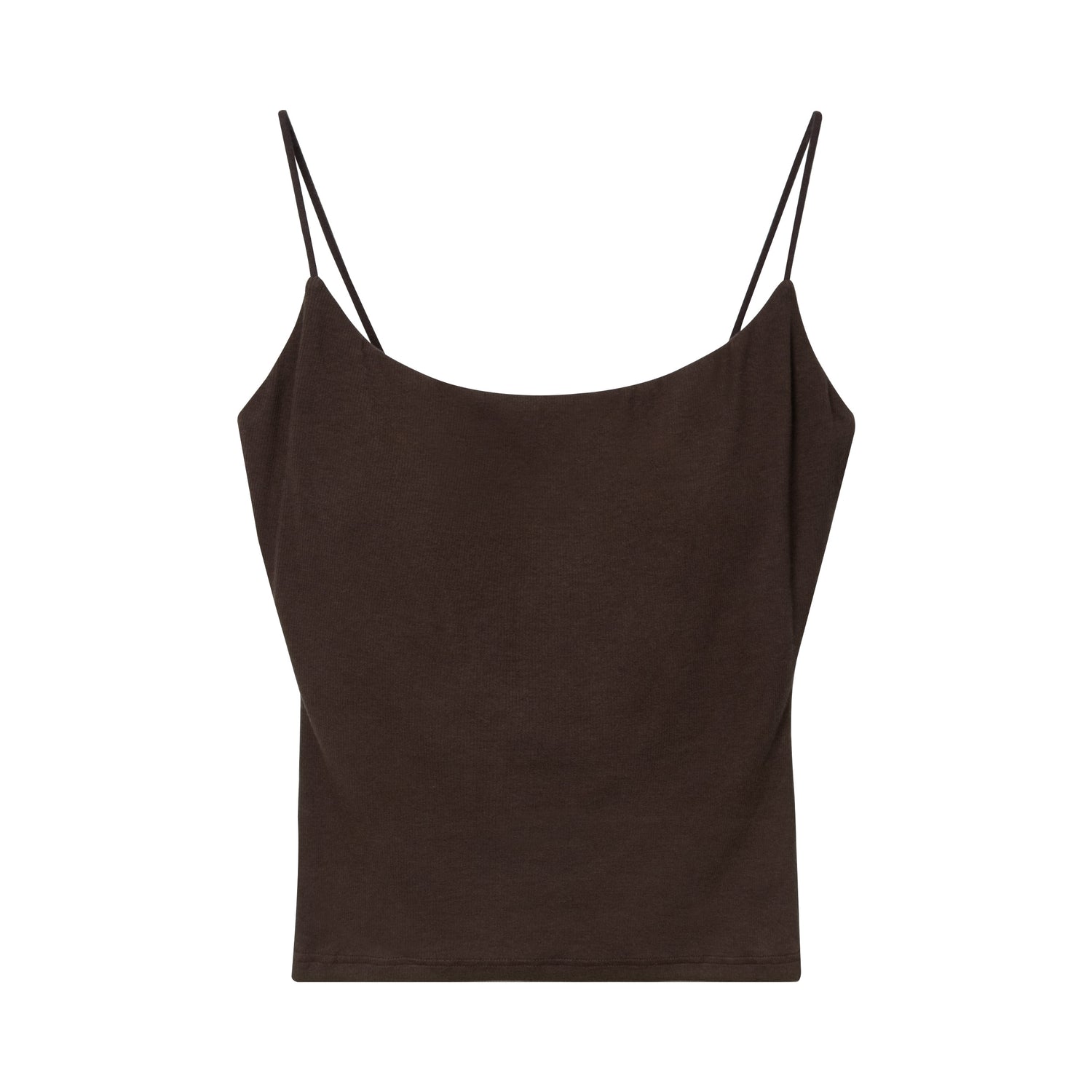 Ribbed Stretch Camisole with Built-in Bra