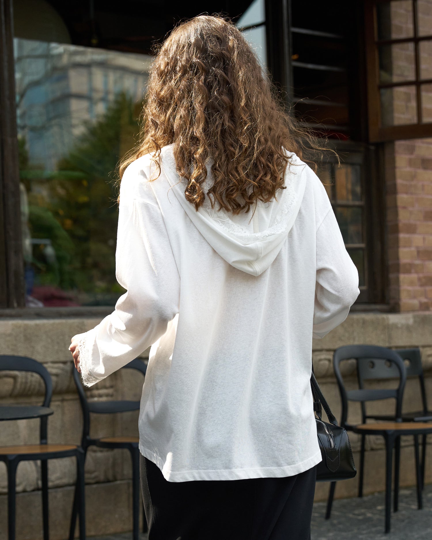 Women's Lace Hooded Trim Cover-Up