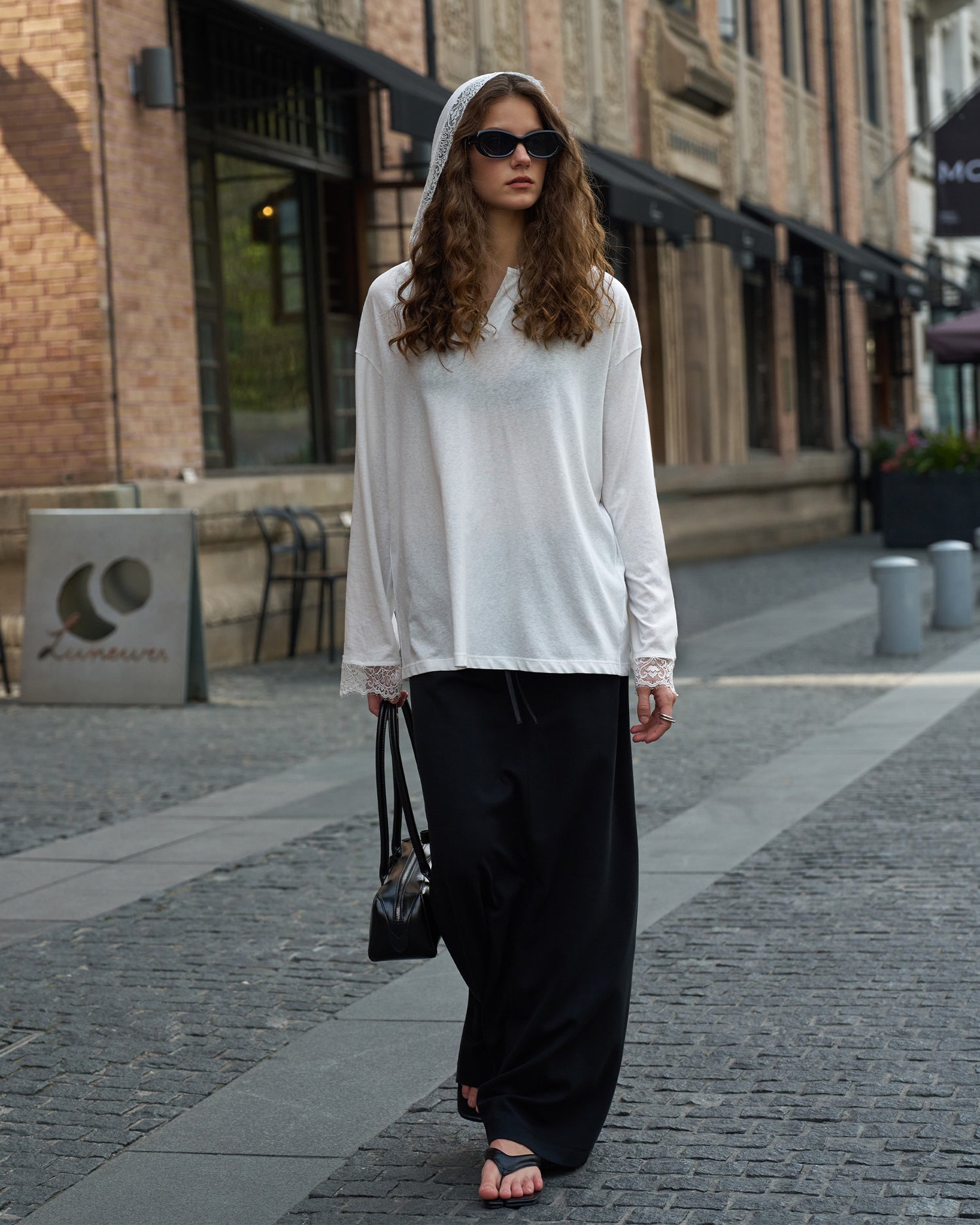 Women's Lace Hooded Trim Cover-Up