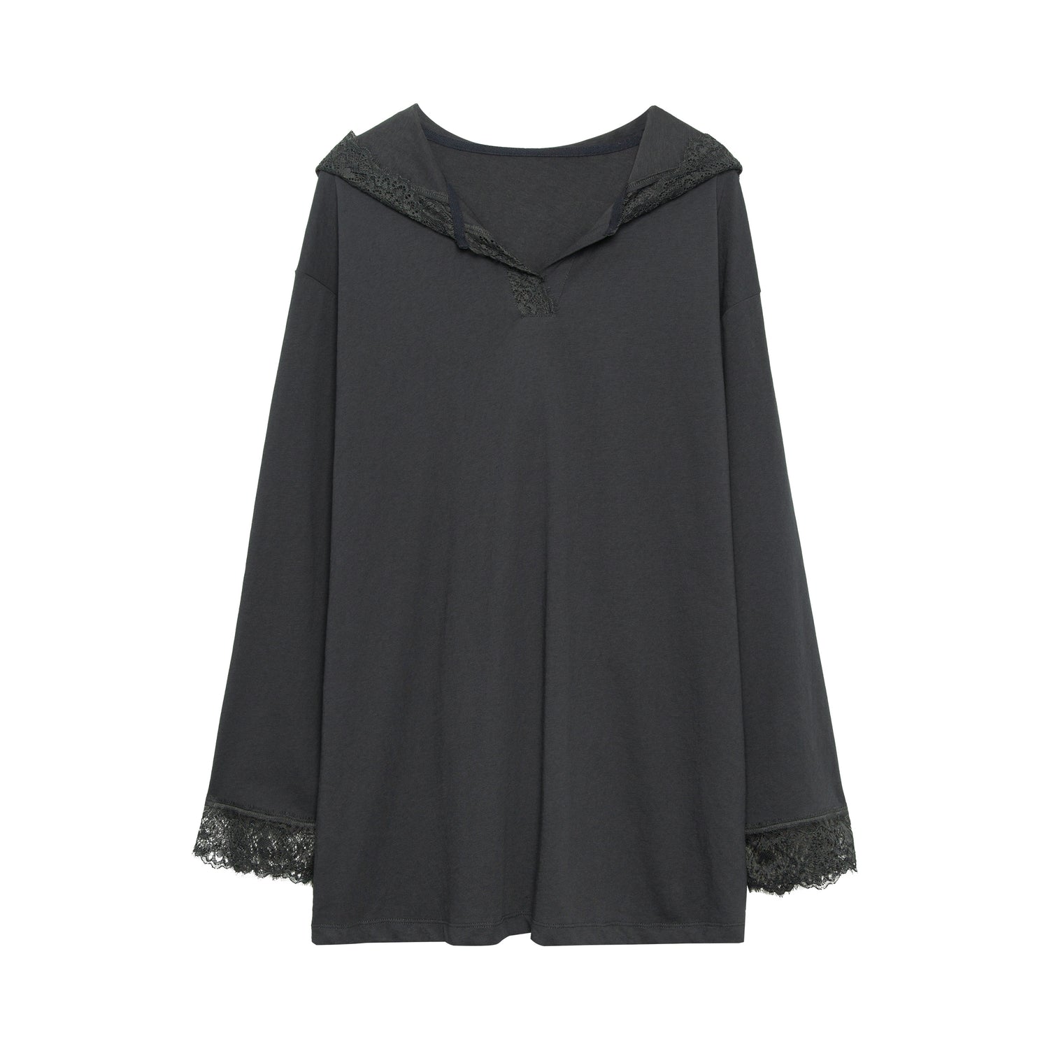 Women's Lace Hooded Trim Cover-Up