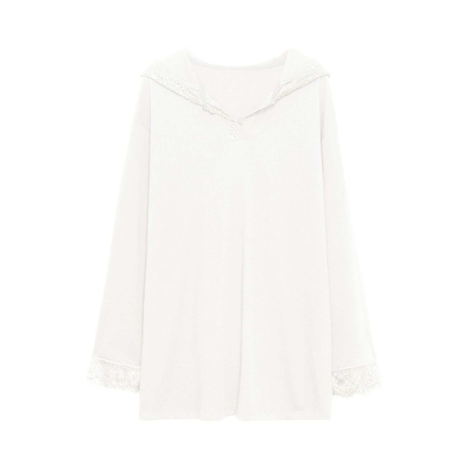 Women's Lace Hooded Trim Cover-Up