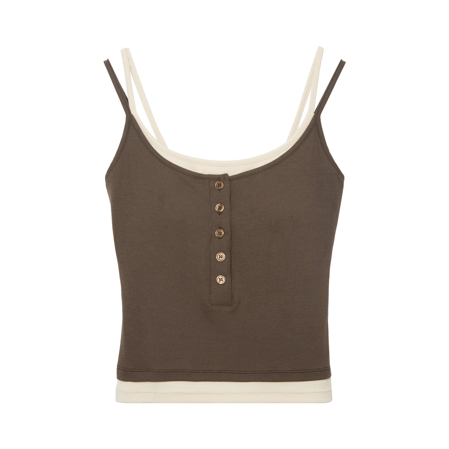 Women's Modal Colorblock Built-In Bra Cami Top