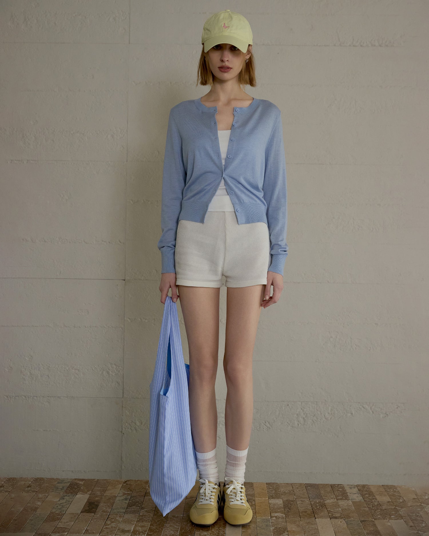 Silk Wool Blend Long Sleeve Cardigan