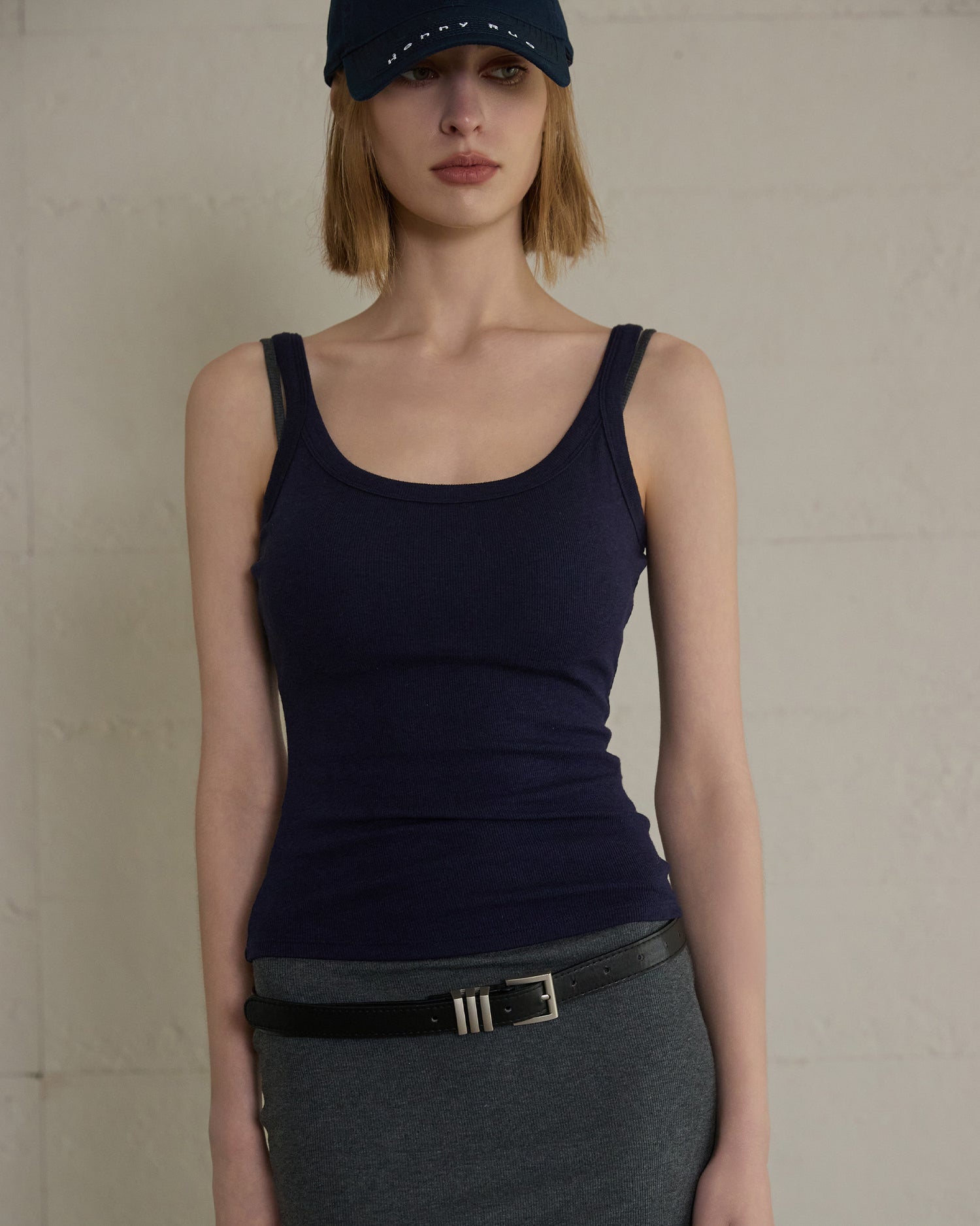 Women's Ribbed Low-Back Tank Top