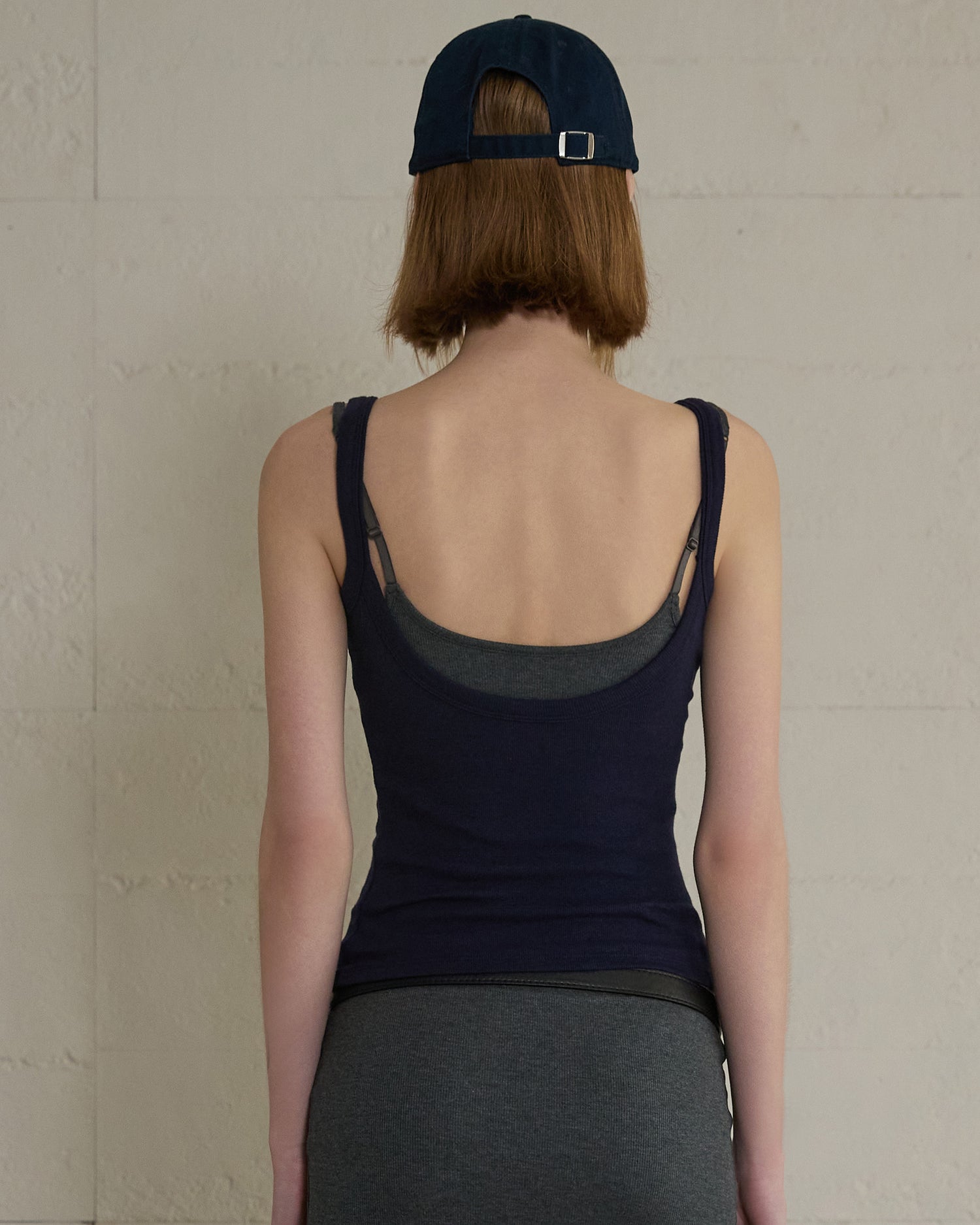 Women's Ribbed Low-Back Tank Top