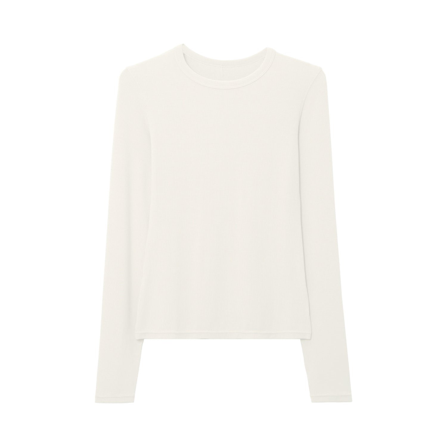 Women's Silk Ribbed Long Sleeve Top