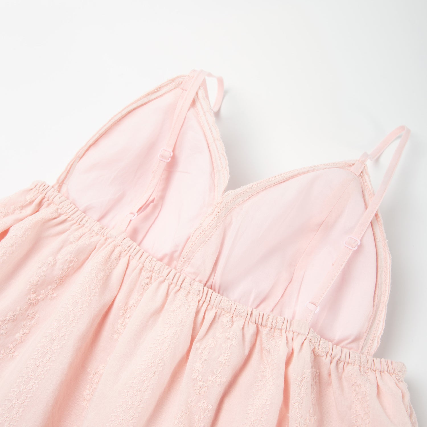 Women's Embroidered Cotton Dress with Padded Bralette