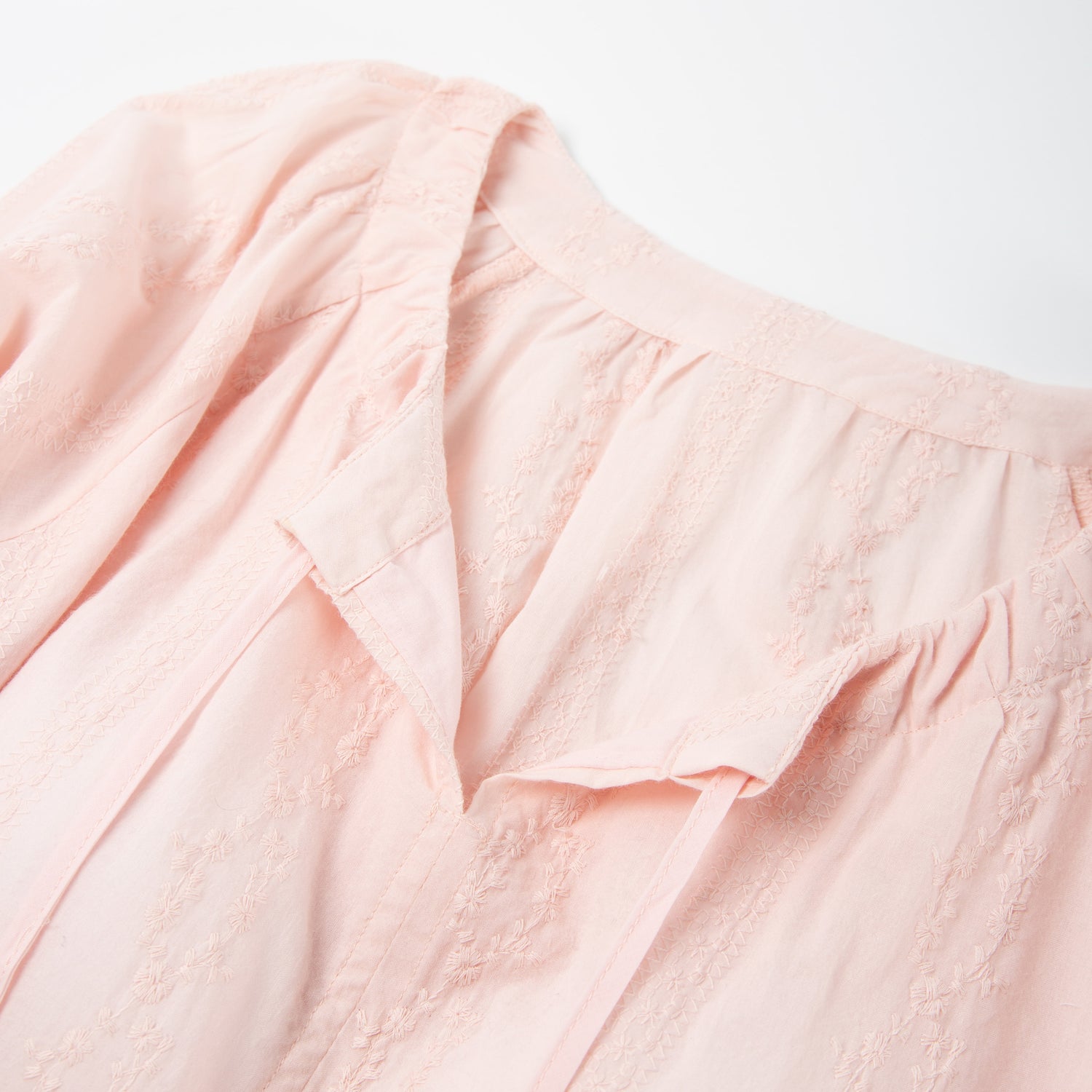 Women's Embroidered Cotton Loungewear Set with Padded Cups