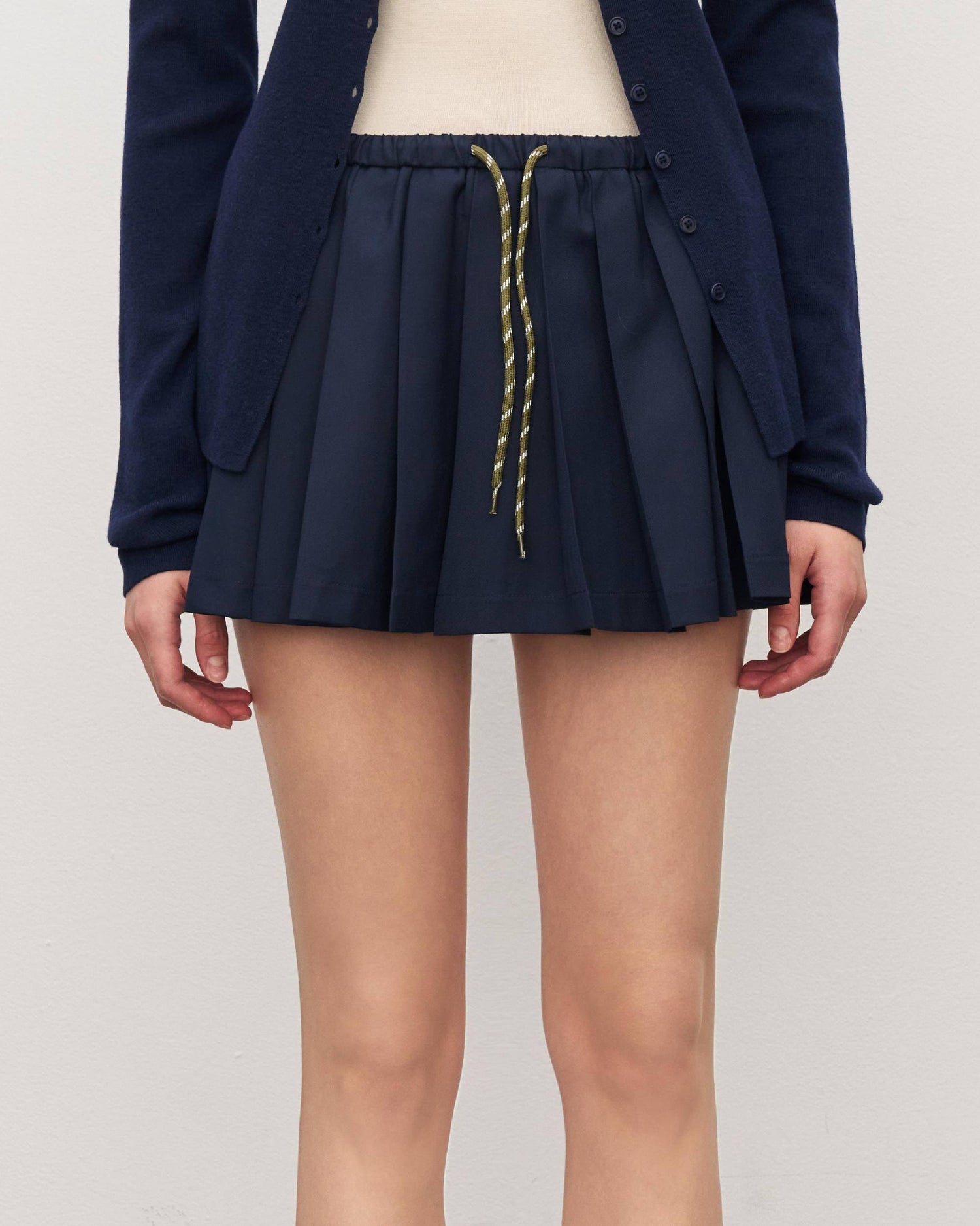 Women’s Drawstring Pleated Short Skirt