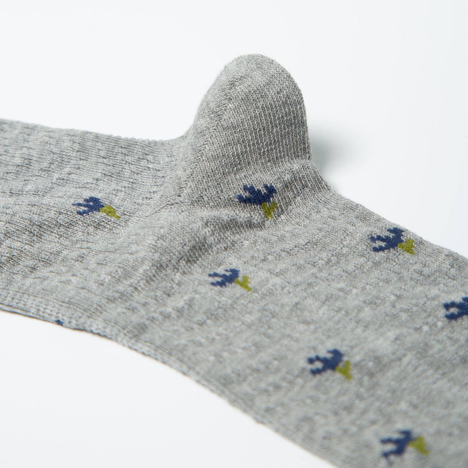 Women's Retro Floral Fishbone Pattern Knee-High Socks