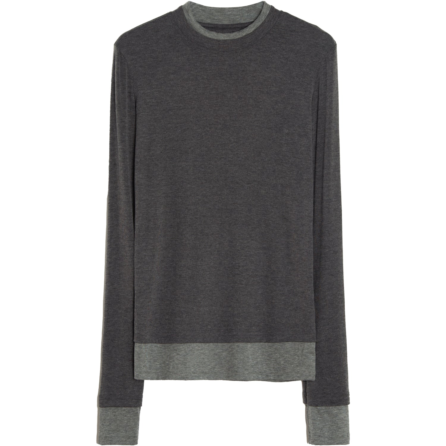 Women's Colorblock Faux Two-Piece Layering Top