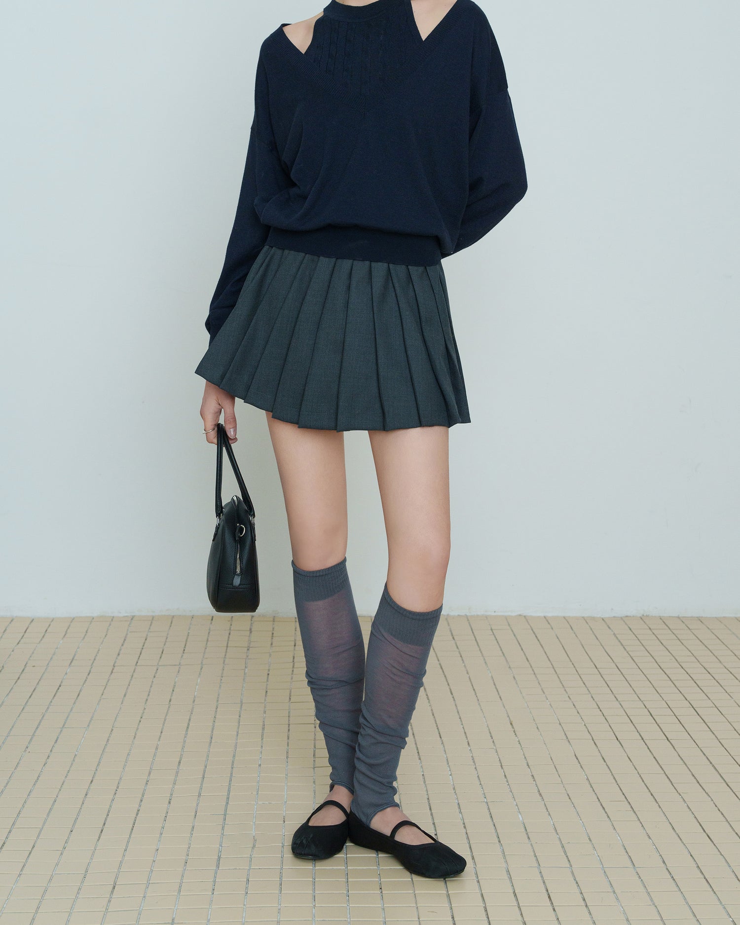 Women's High Ribbed Stirrup Leg Warmers