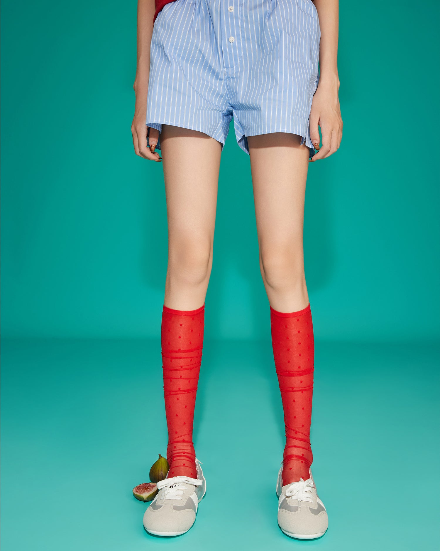 Women's Sheer Breathable Over-the-Knee Polka Dot Socks