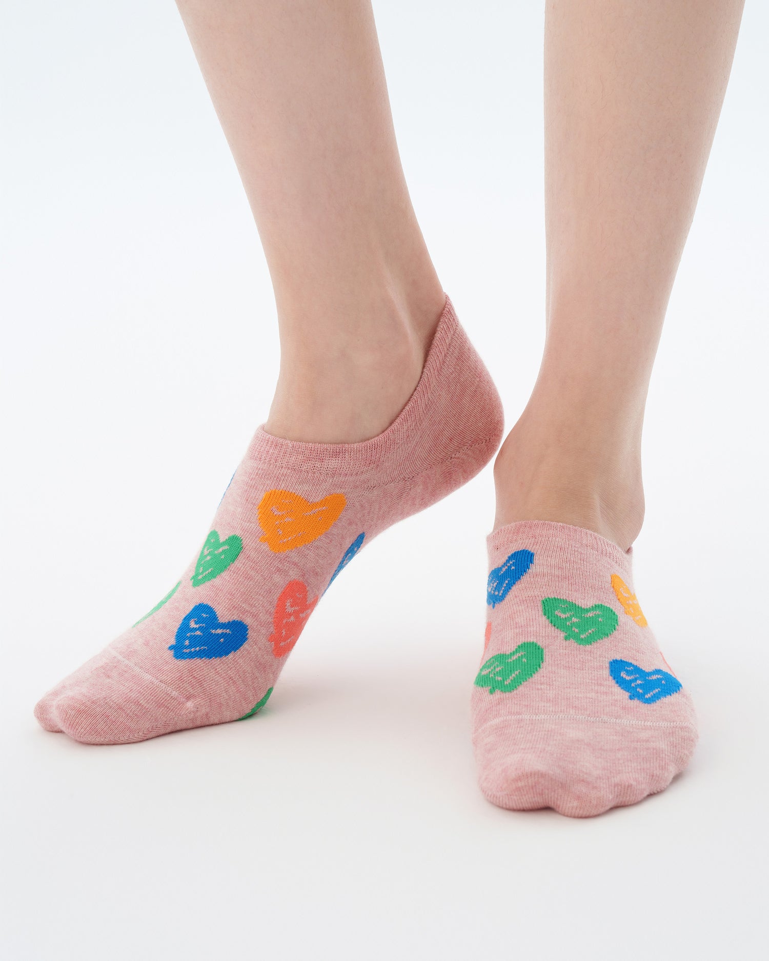 Women's Heart Pattern No-Show Socks