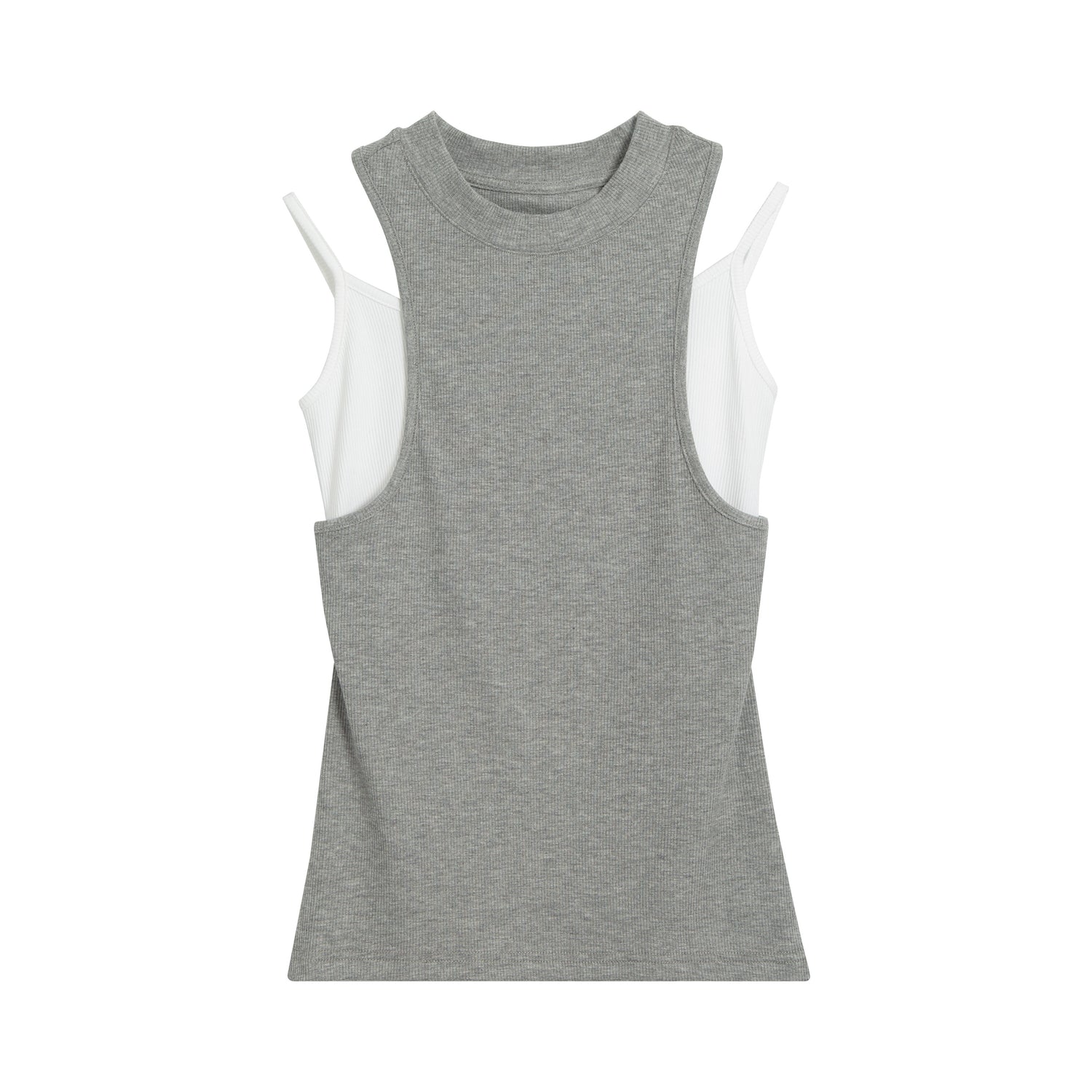 Women's Contrast Layered Look Tank Top