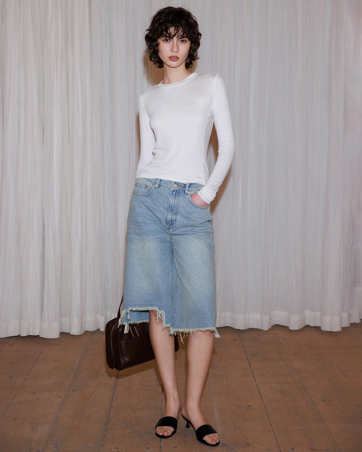 Silk Mesh Embroidered Long Sleeve Base Layer