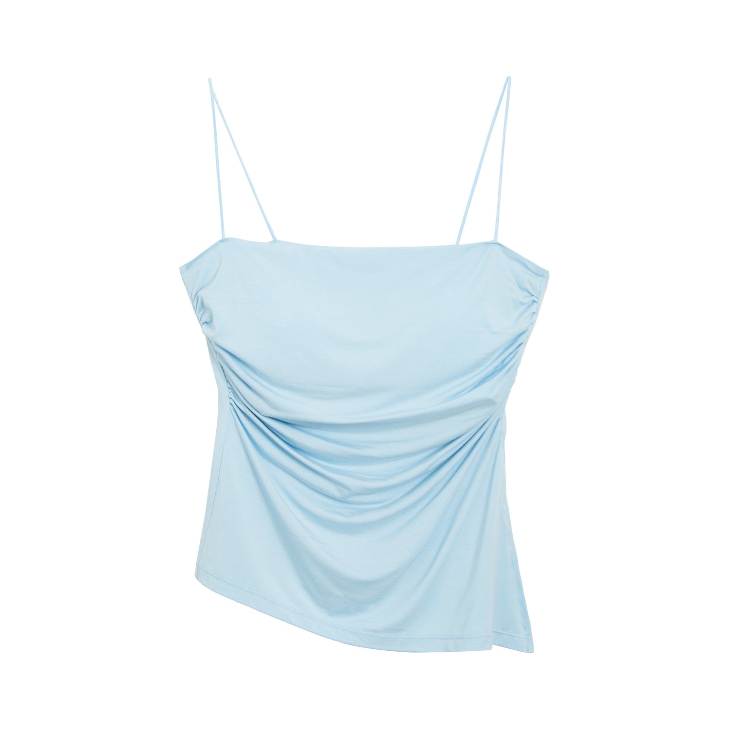 Slimming Ruched Split Cami with Built-in Bra Wireless