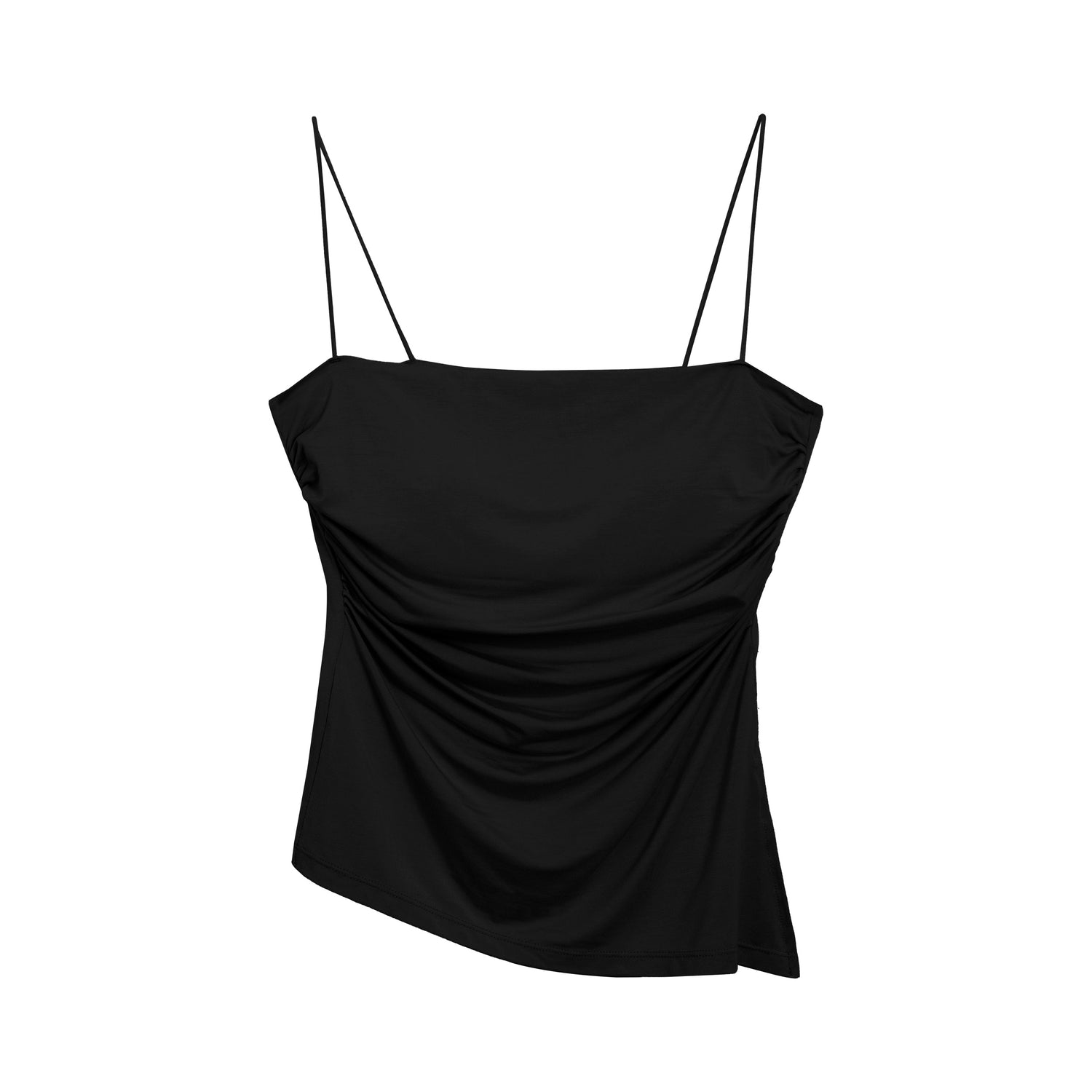 Slimming Ruched Split Cami with Built-in Bra Wireless