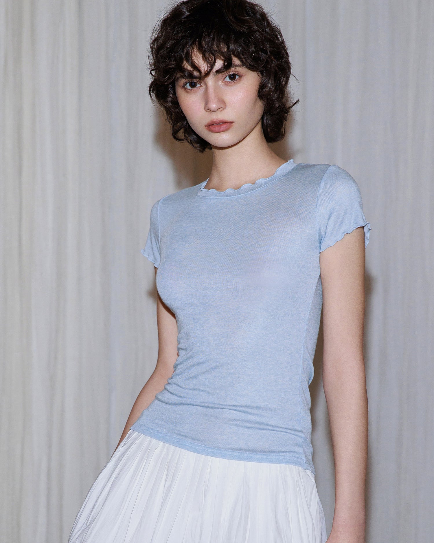 Women’s TENCEL™ Wool Lettuce-Edge T-Shirt