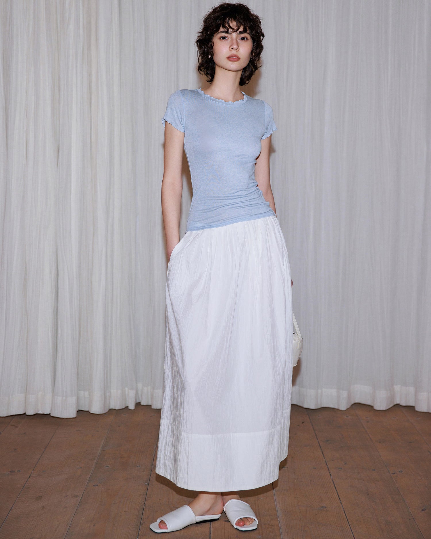 Women’s TENCEL™ Wool Lettuce-Edge T-Shirt