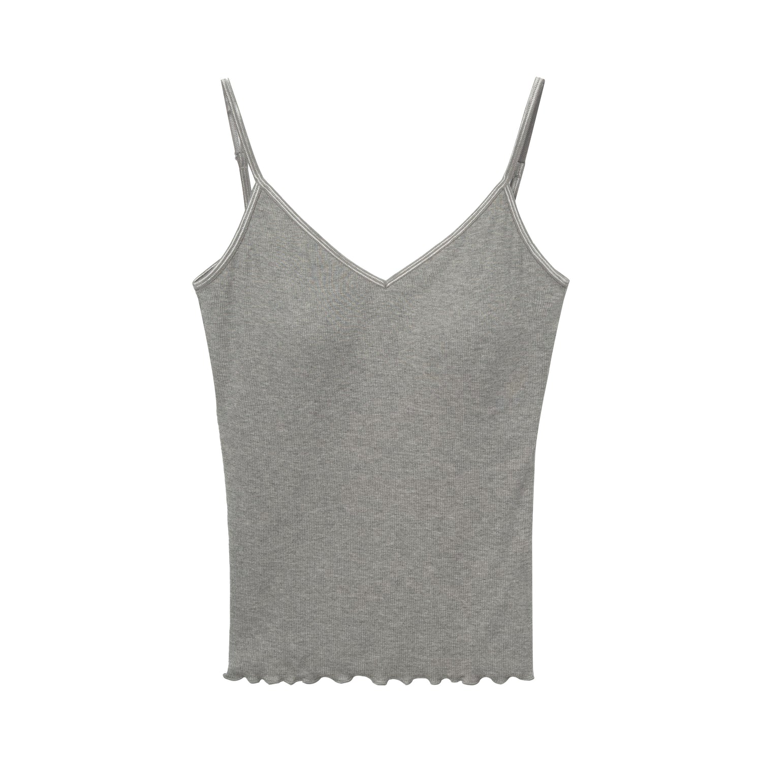 Ribbed V-Neck Backless Camisole with Bra