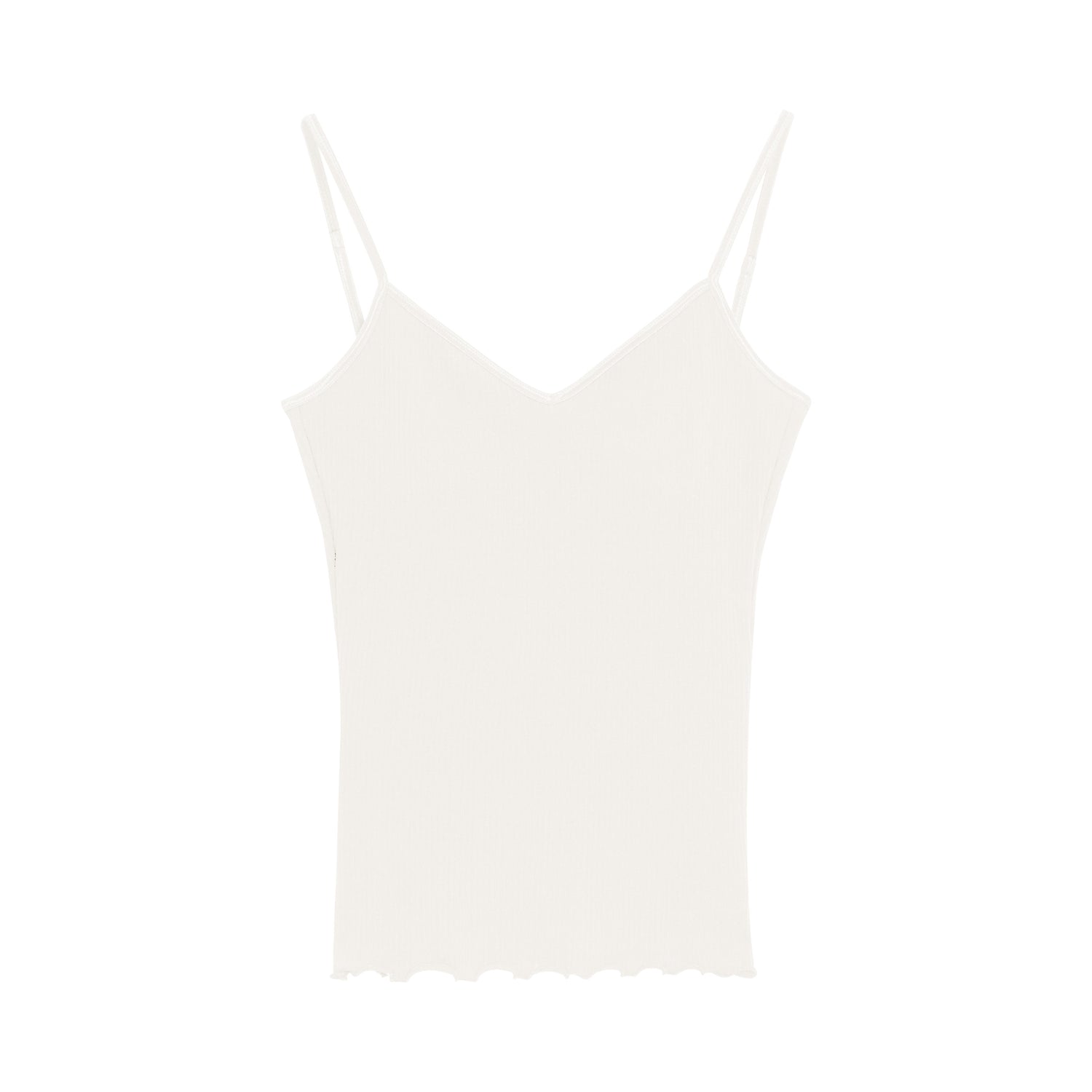 Ribbed V-Neck Backless Camisole with Bra