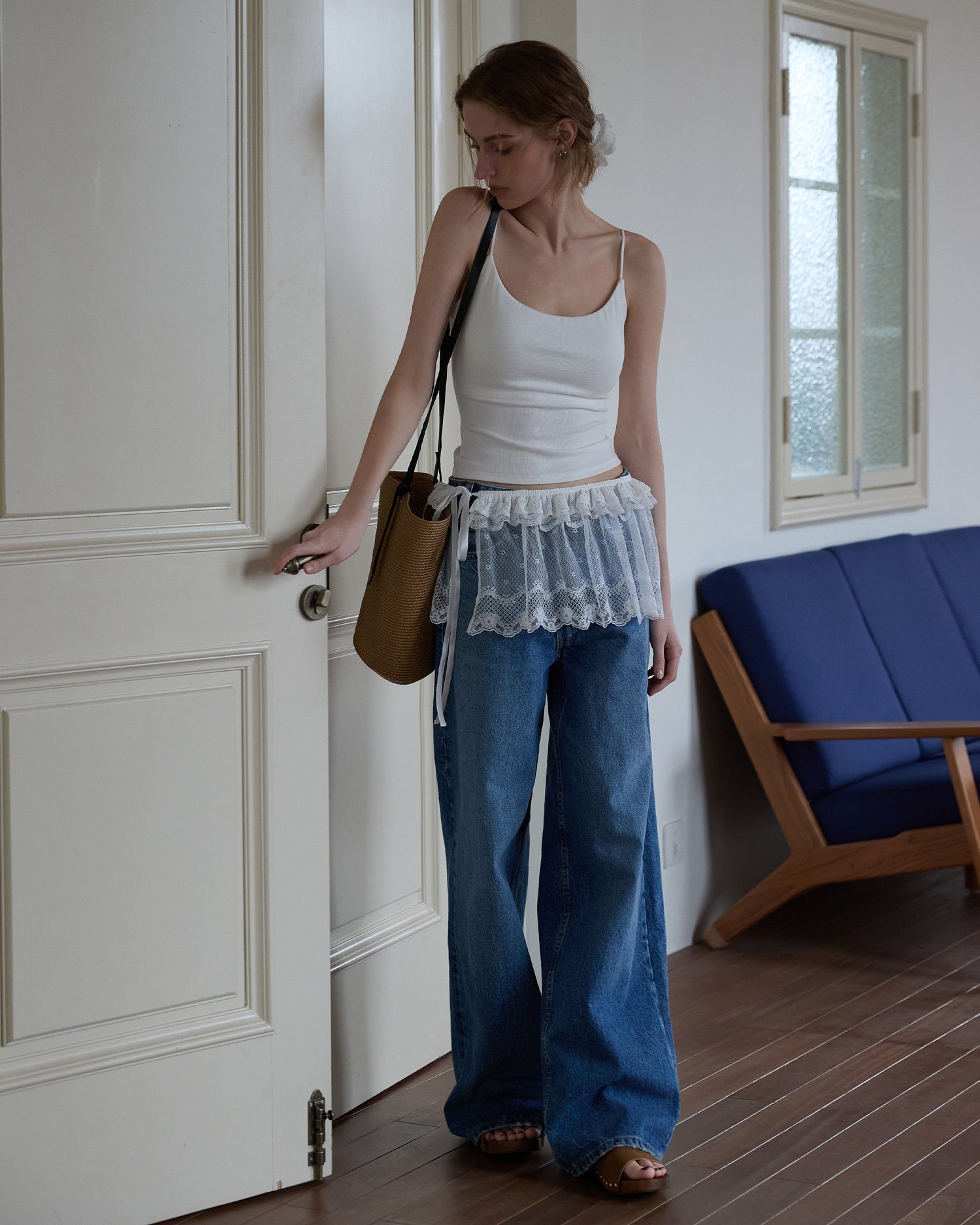 Ribbed Stretch Camisole with Built-in Bra