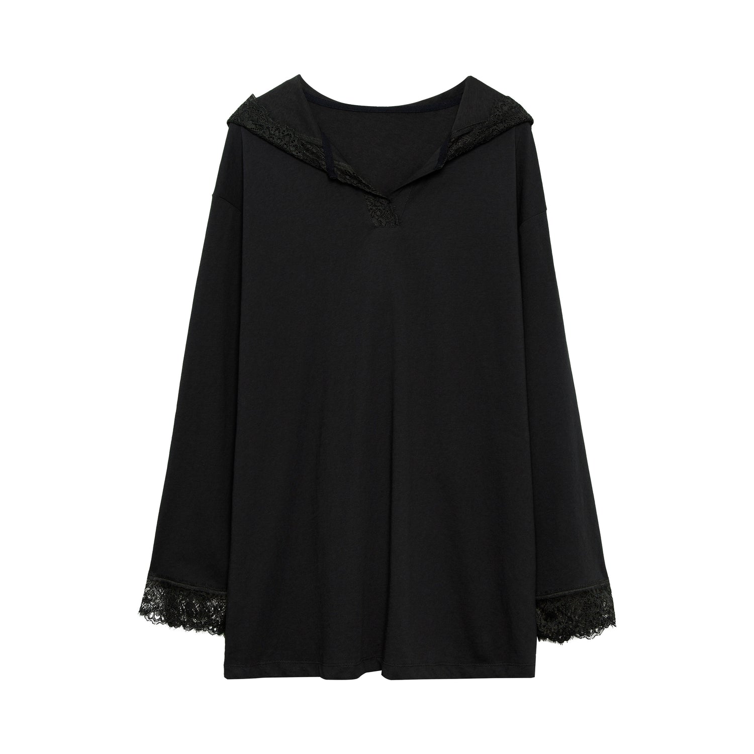 Women's Lace Hooded Trim Cover-Up