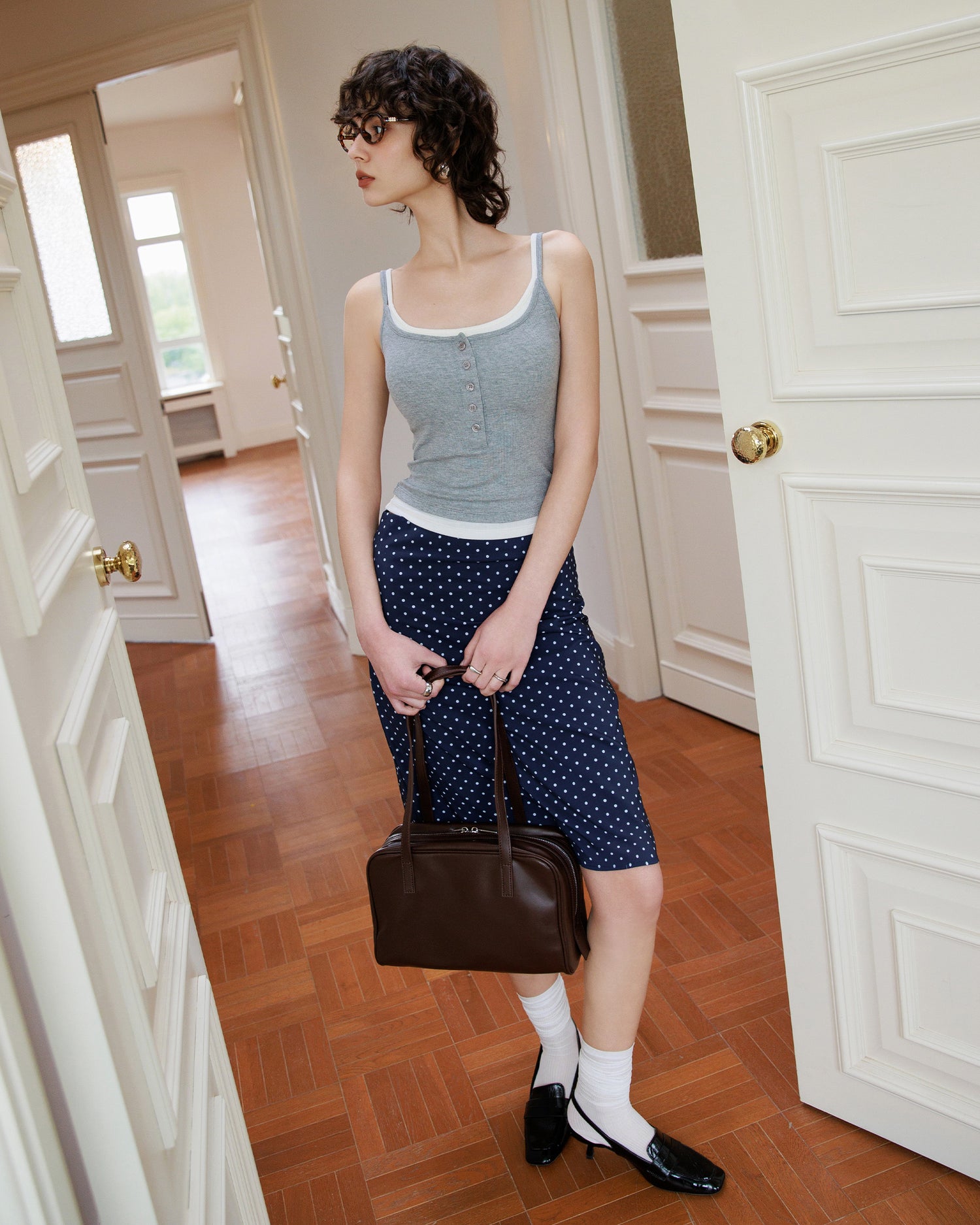 Women's Modal Colorblock Built-In Bra Cami Top