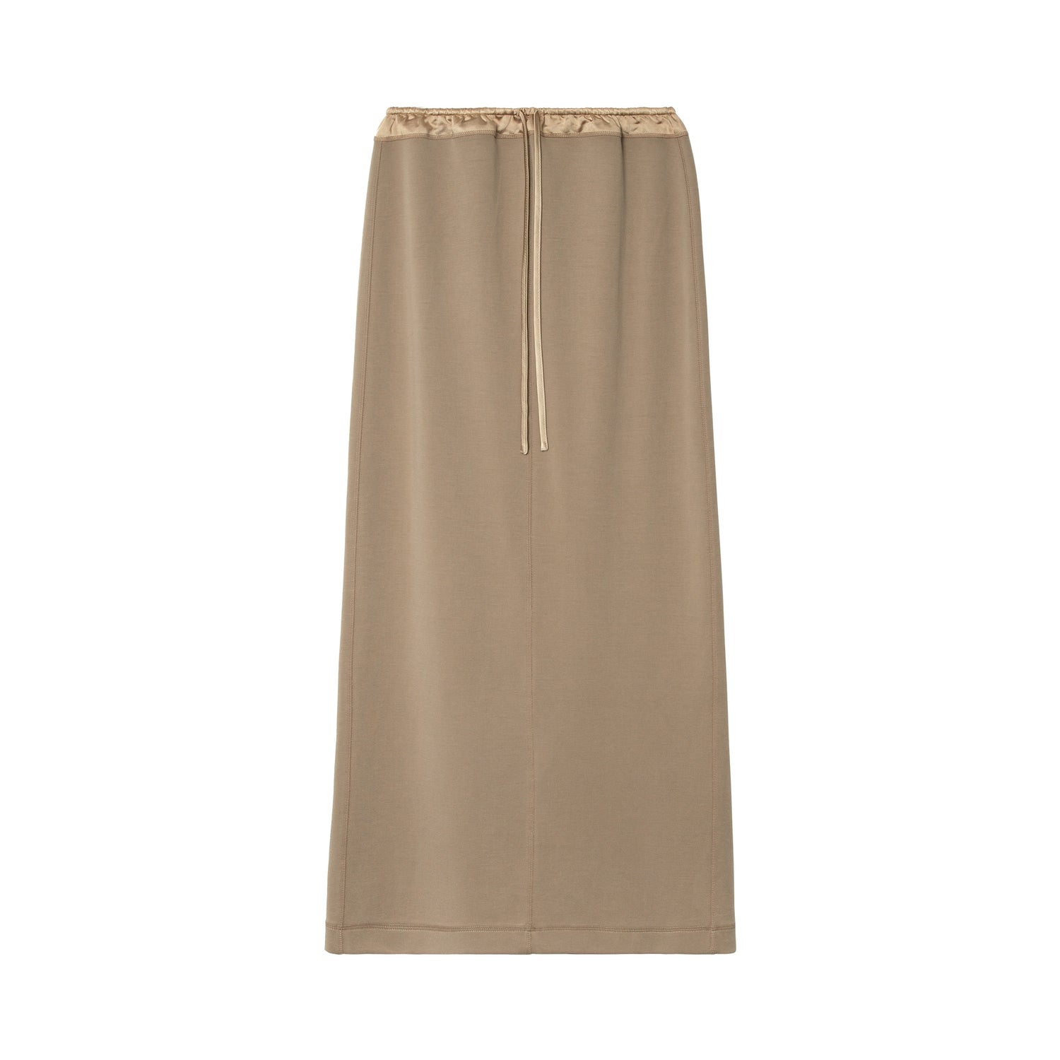 Modal High-Waisted Slim Fit Slit Midi Skirt
