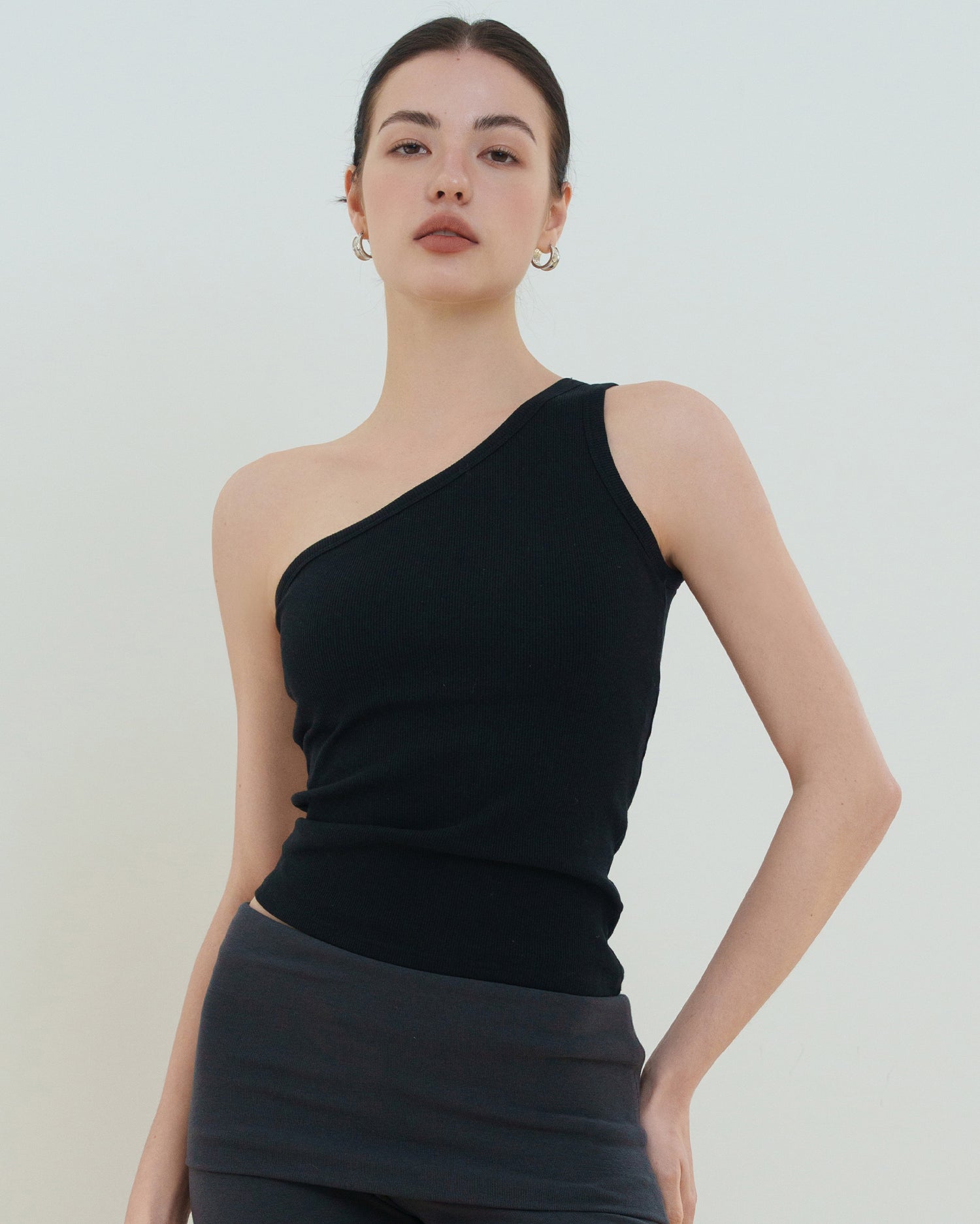 Women's Asymmetrical One-Shoulder Padded Tank Top