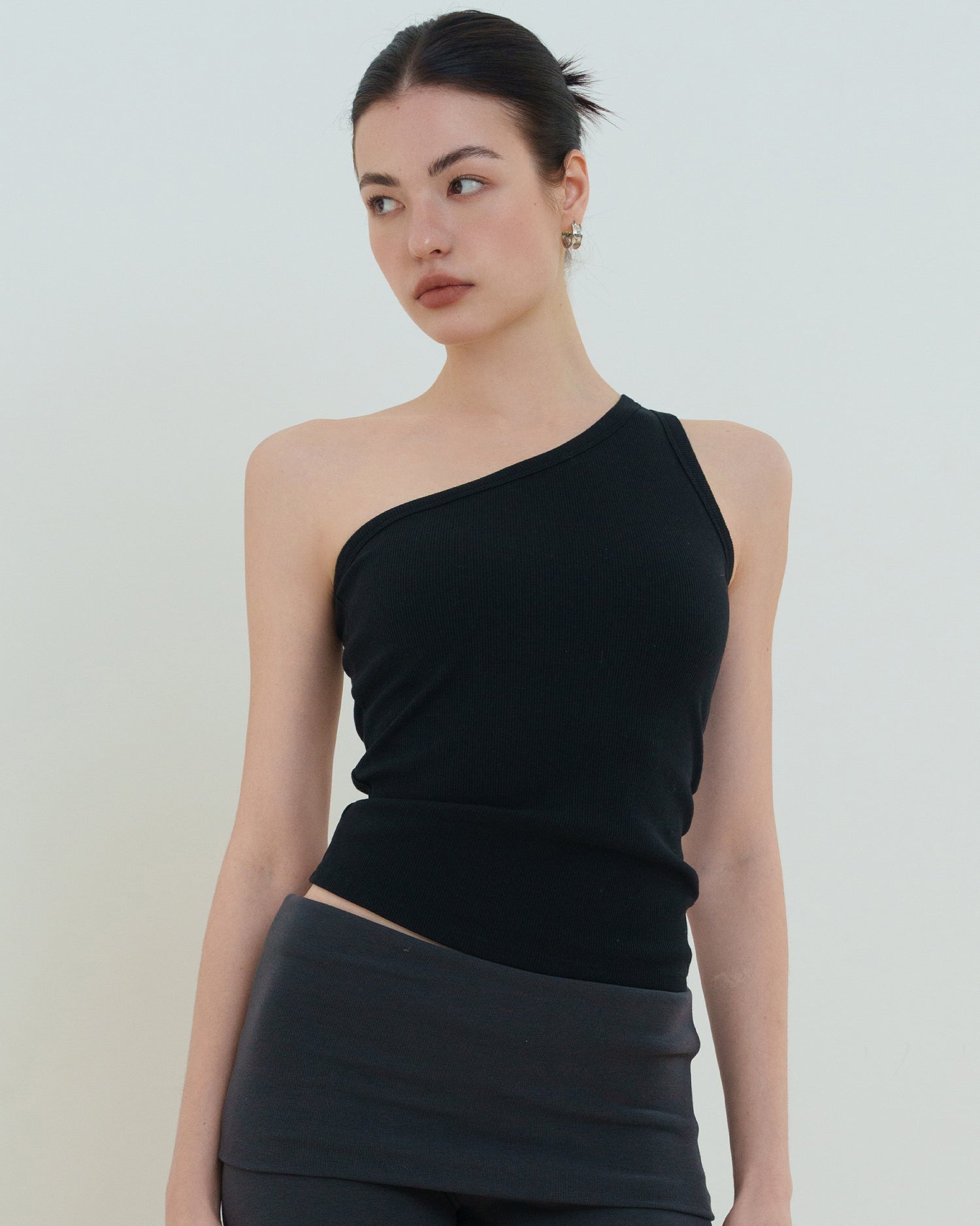 Women's Asymmetrical One-Shoulder Padded Tank Top