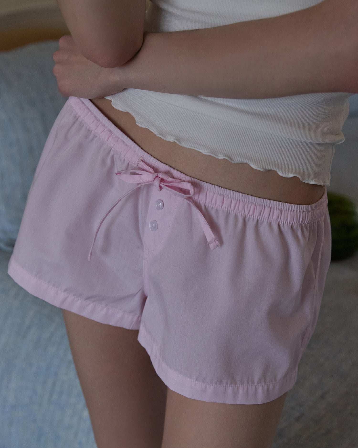 Women's Drawstring Low-Waist Lounge Shorts