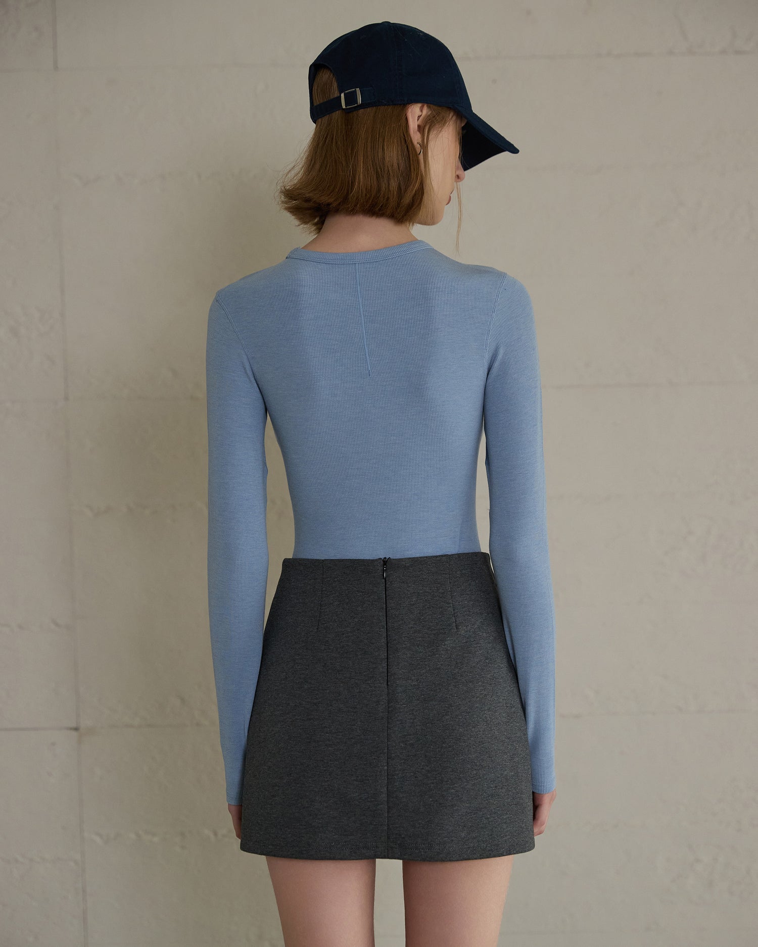 Women's Silk Ribbed Long Sleeve Top