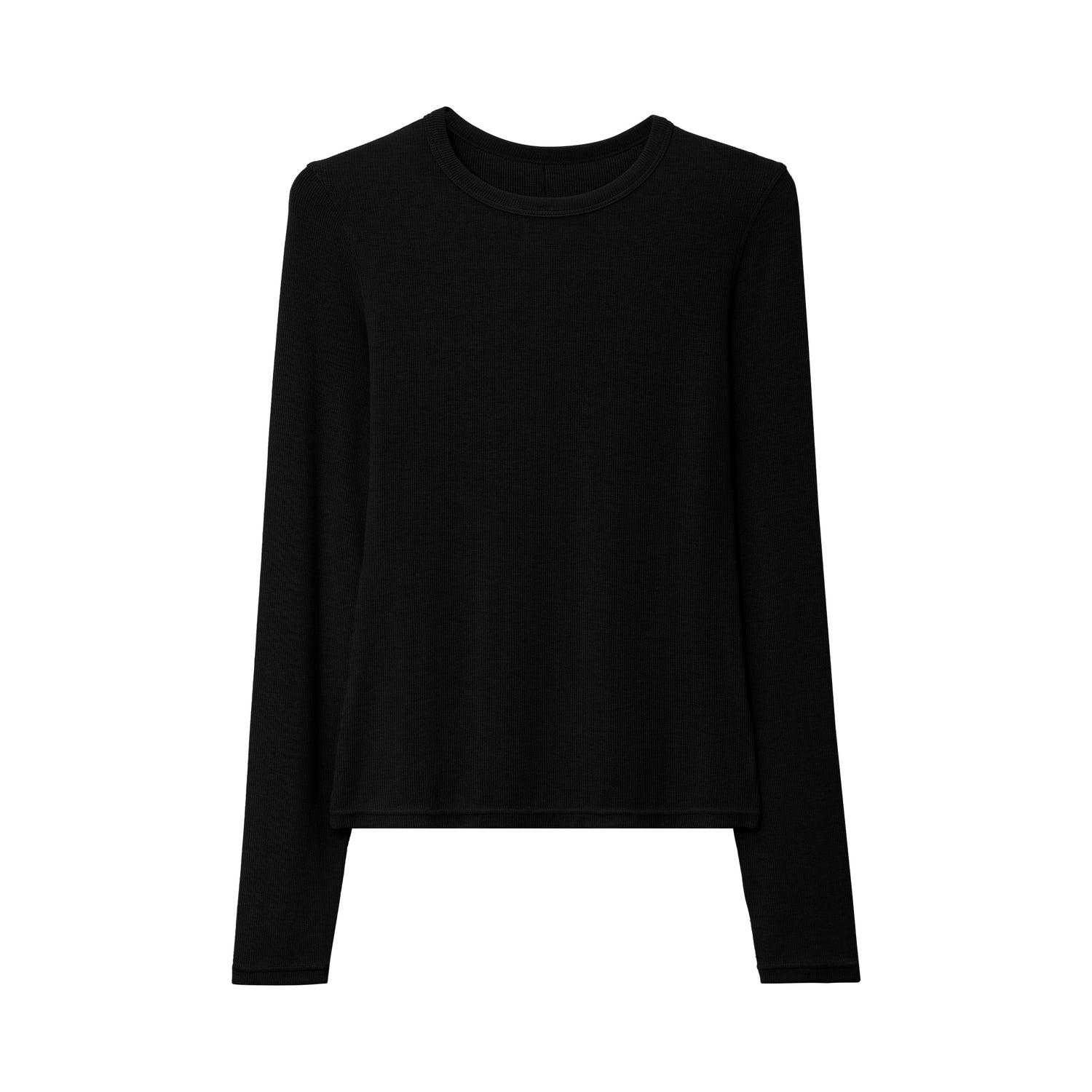 Women's Silk Ribbed Long Sleeve Top