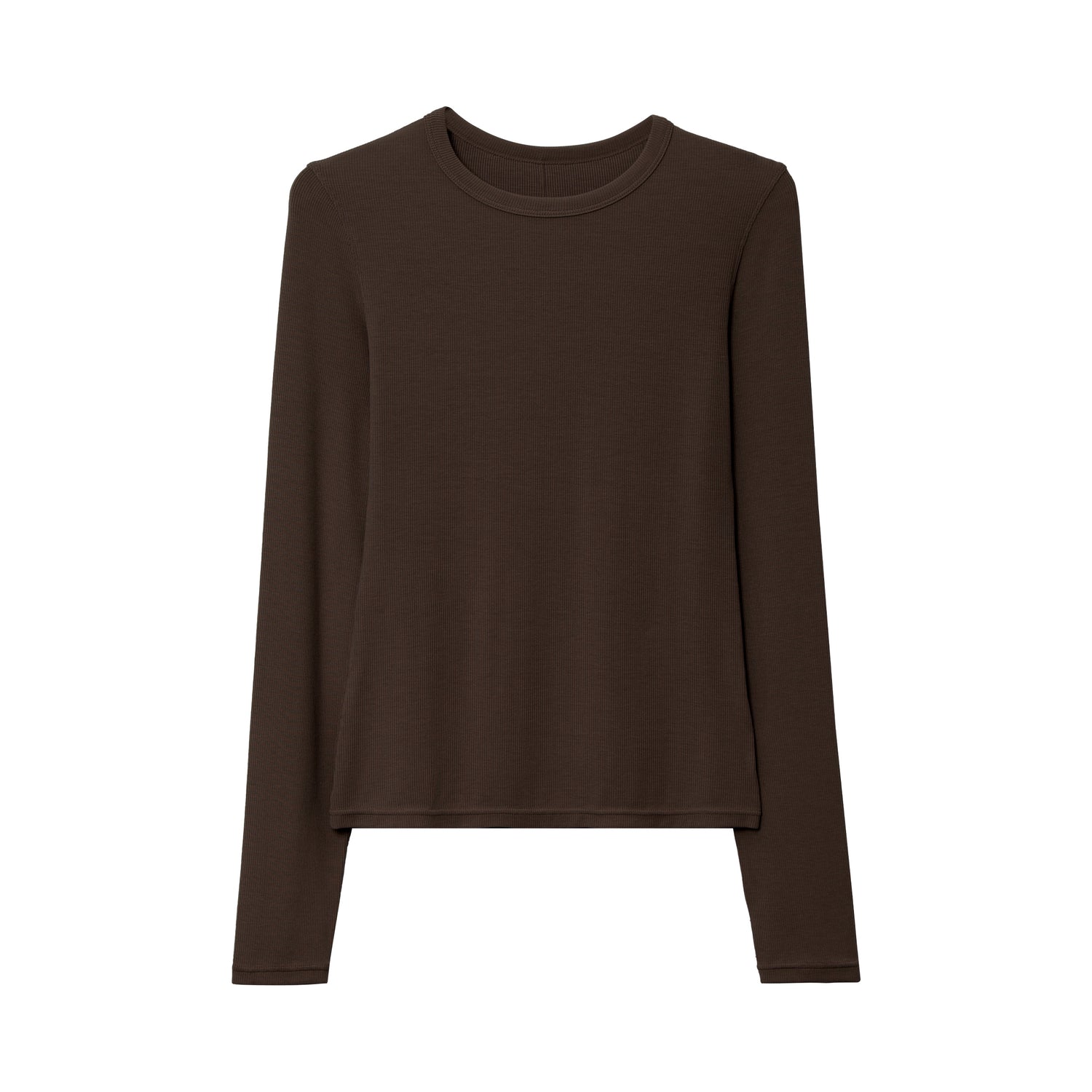 Women's Silk Ribbed Long Sleeve Top