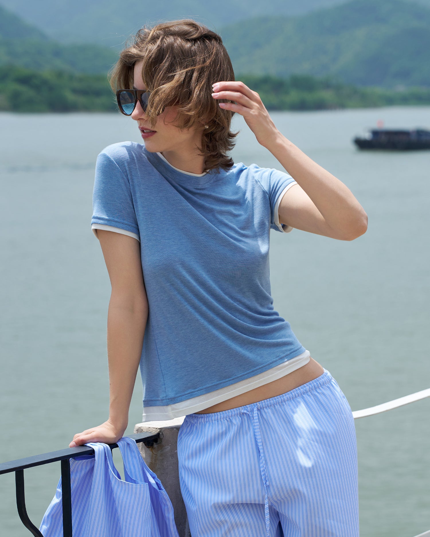 Women's Color-Block Layered T-Shirt