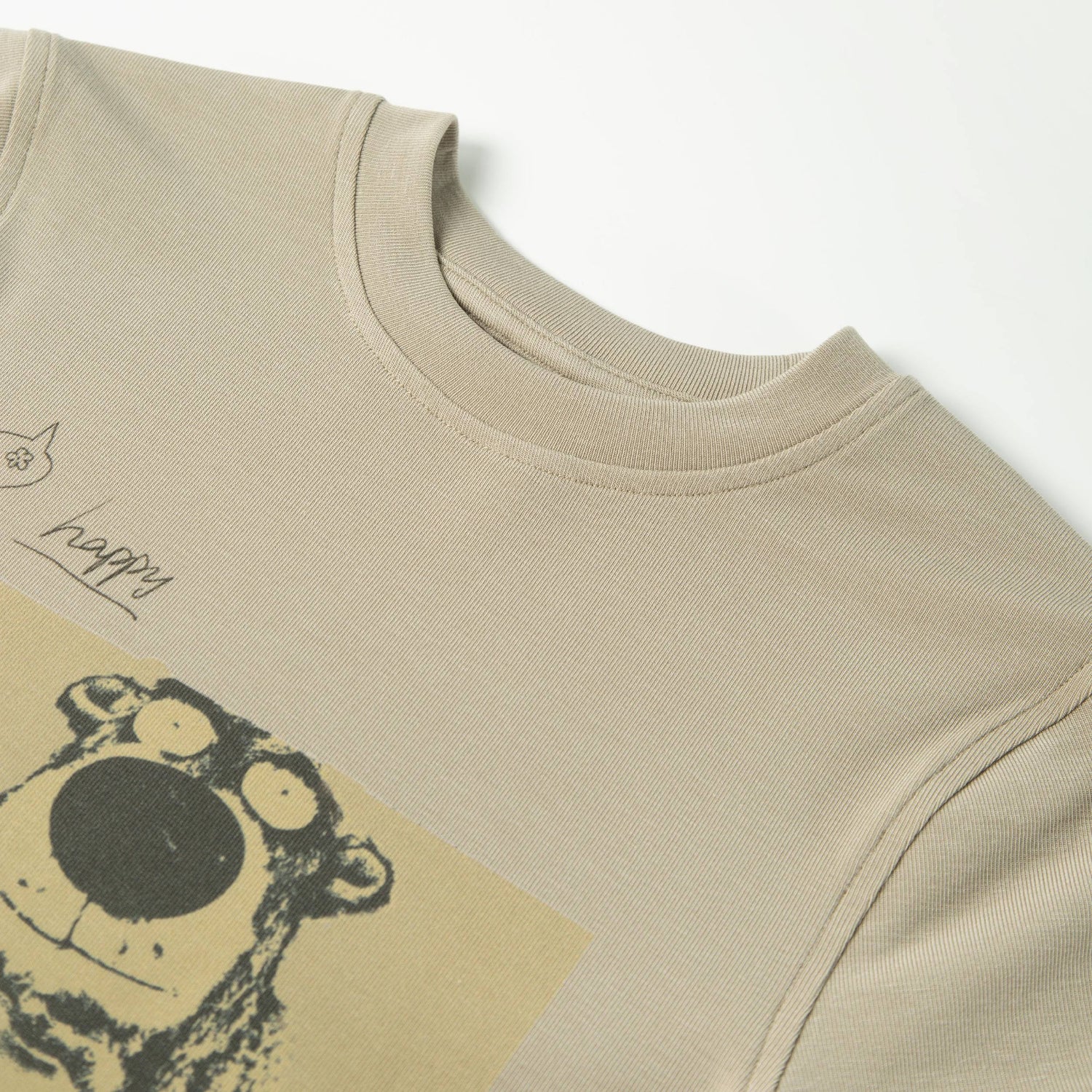 Women’s Hand-Painted Bear Print Short Sleeve Tee