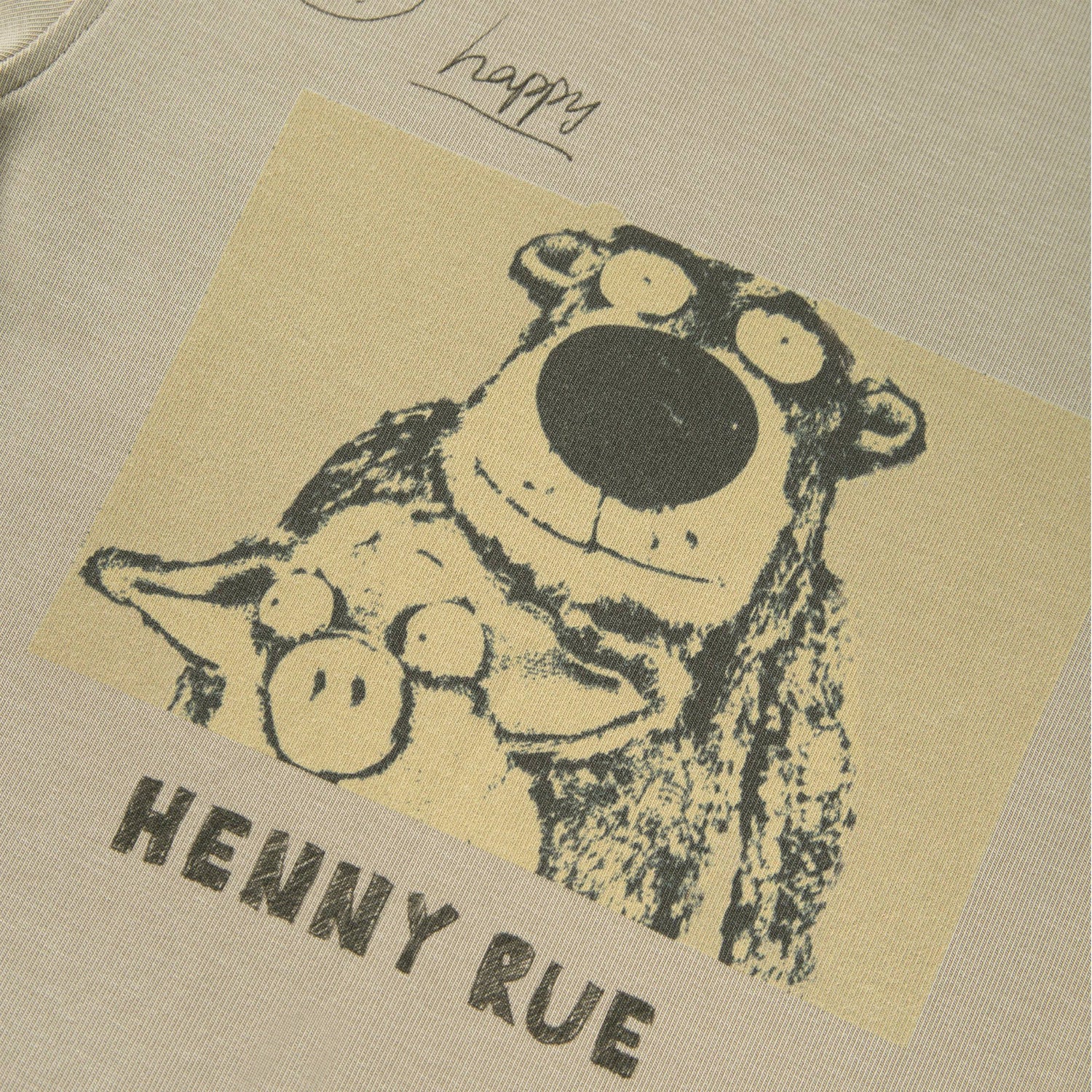 Women’s Hand-Painted Bear Print Short Sleeve Tee